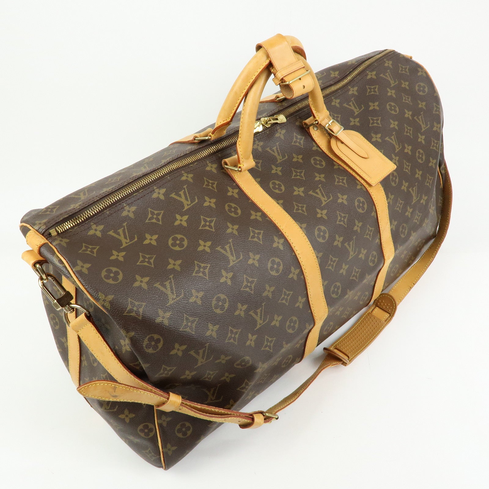 Louis Vuitton Monogram Keep All Bandouliere 60 Bag Brown M41412