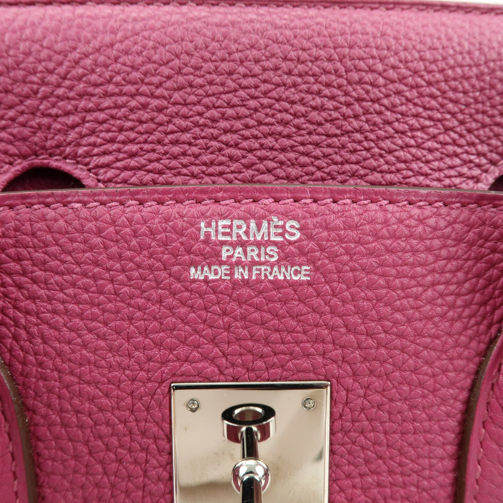 HERMES Birkin 35 Togo Leather Hand Bag □O Stamped Tosca Purple