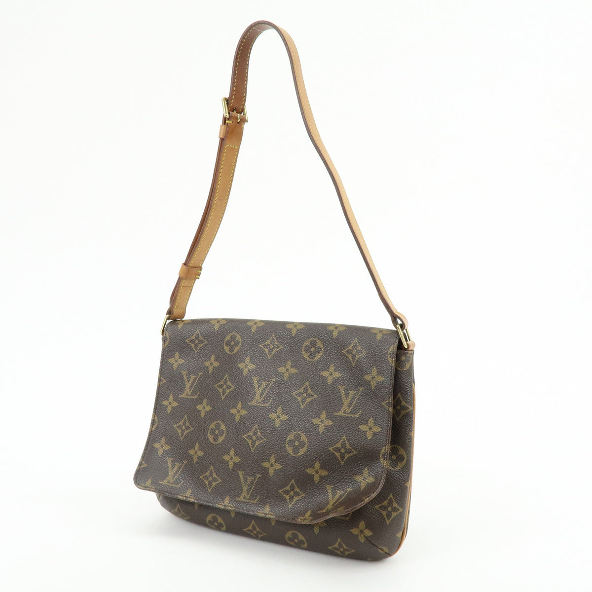 Louis Vuitton Monogram Musette Tango Short Shoulder Bag Brown M51257