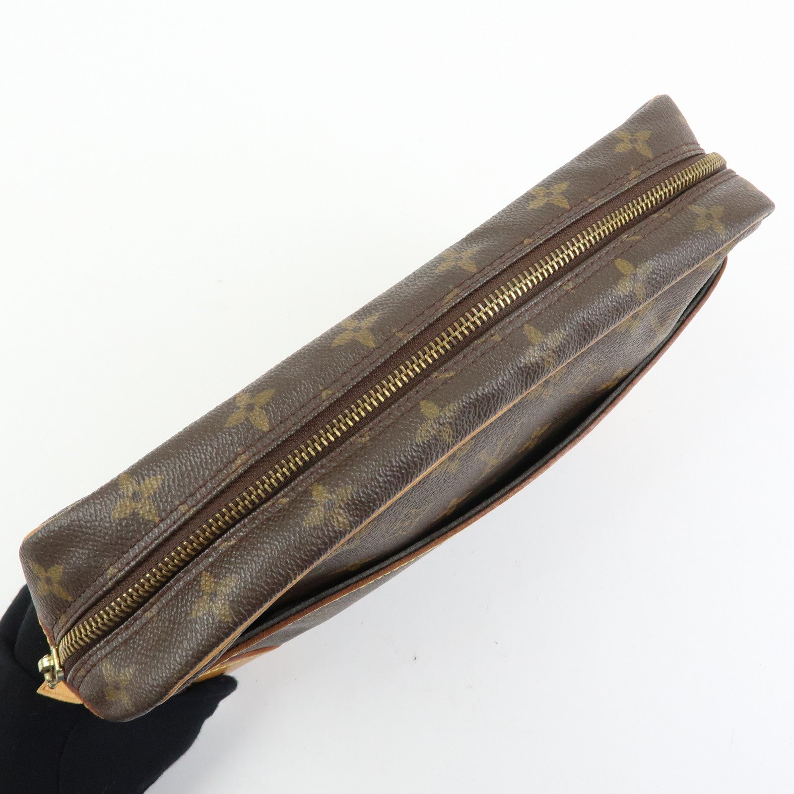 Louis Vuitton Monogram Compiegne 28 Pouch Clutch Bag Brown M51845