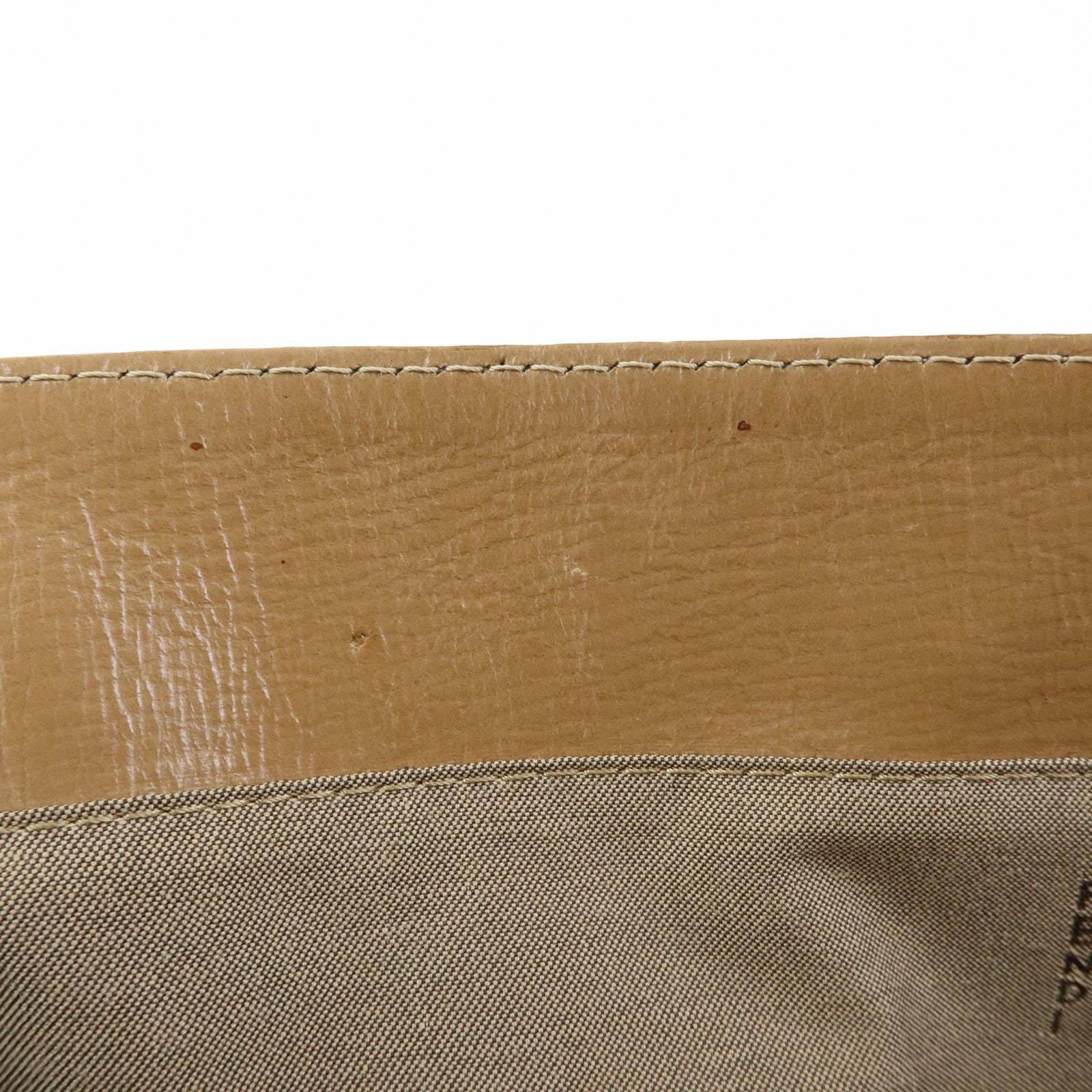 FENDI Ethnico Leather Tote Bag Shoulder Bag Hand Bag Beige 8BN162