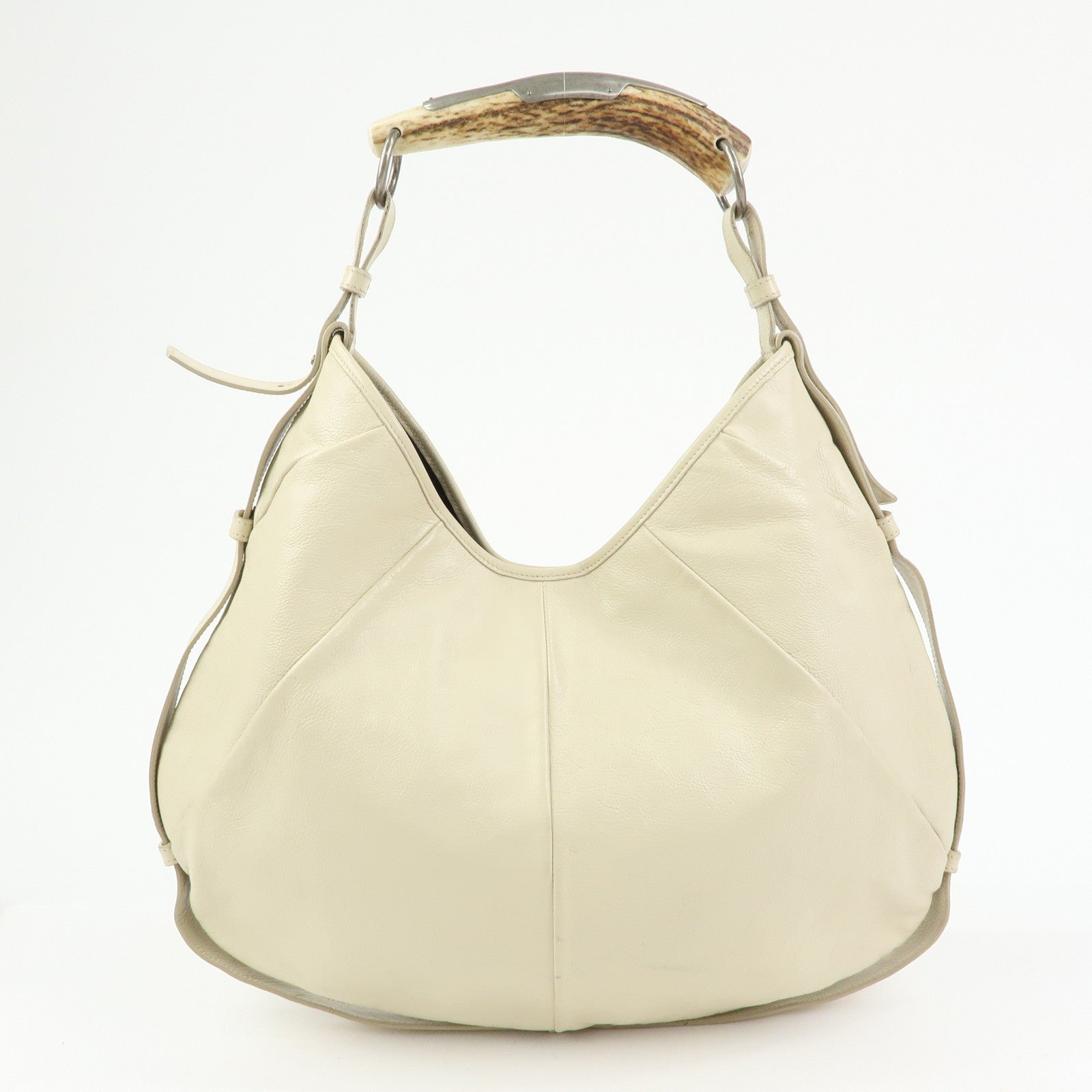 YVES SAINT LAURENT PARIS Mombasa Shoulder Bag Horn Handle 95363