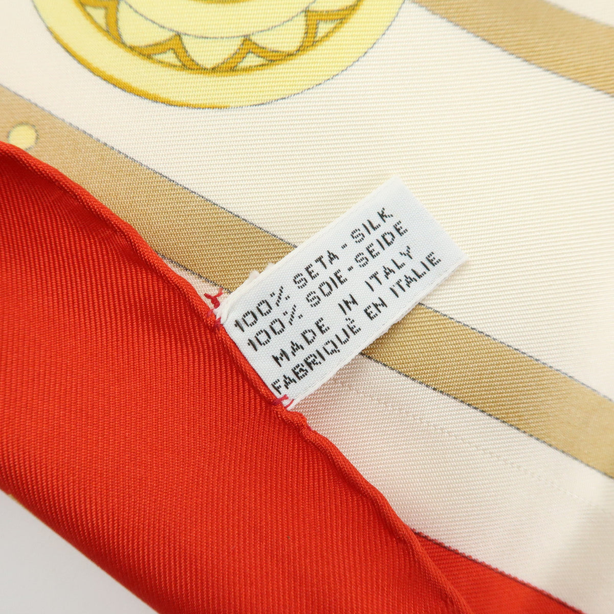CELINE FENDI Lot of 2 Silk 100% Scarf Chain Motif Red White Blue