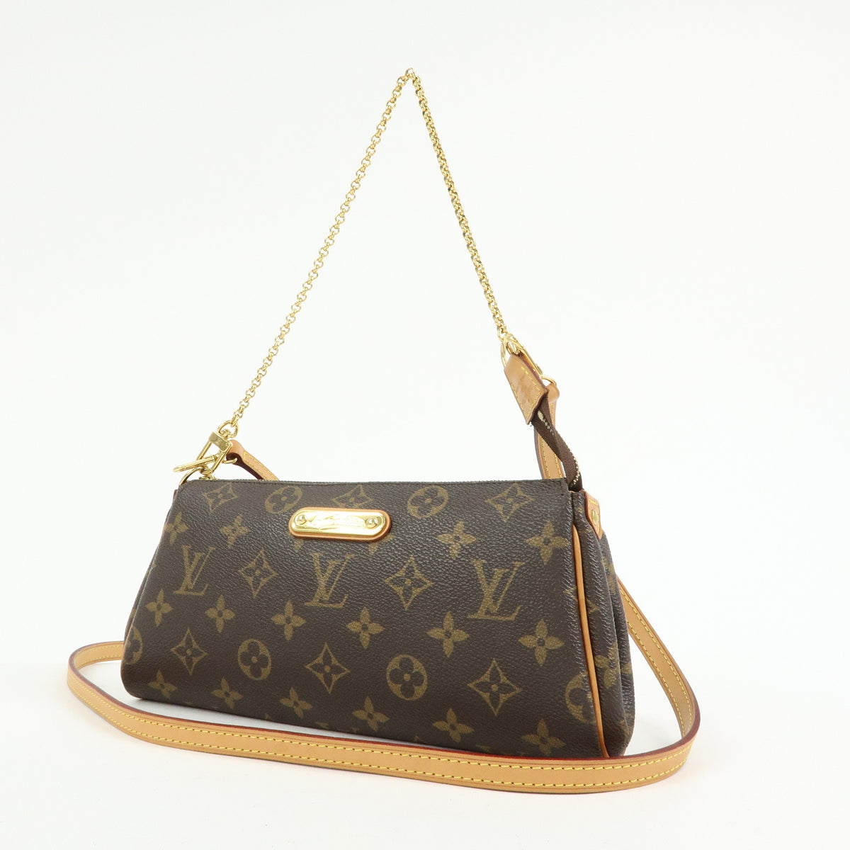 Louis Vuitton Monogram Eva 2Way Chain Shoulder Bag Pouch Brown M95567