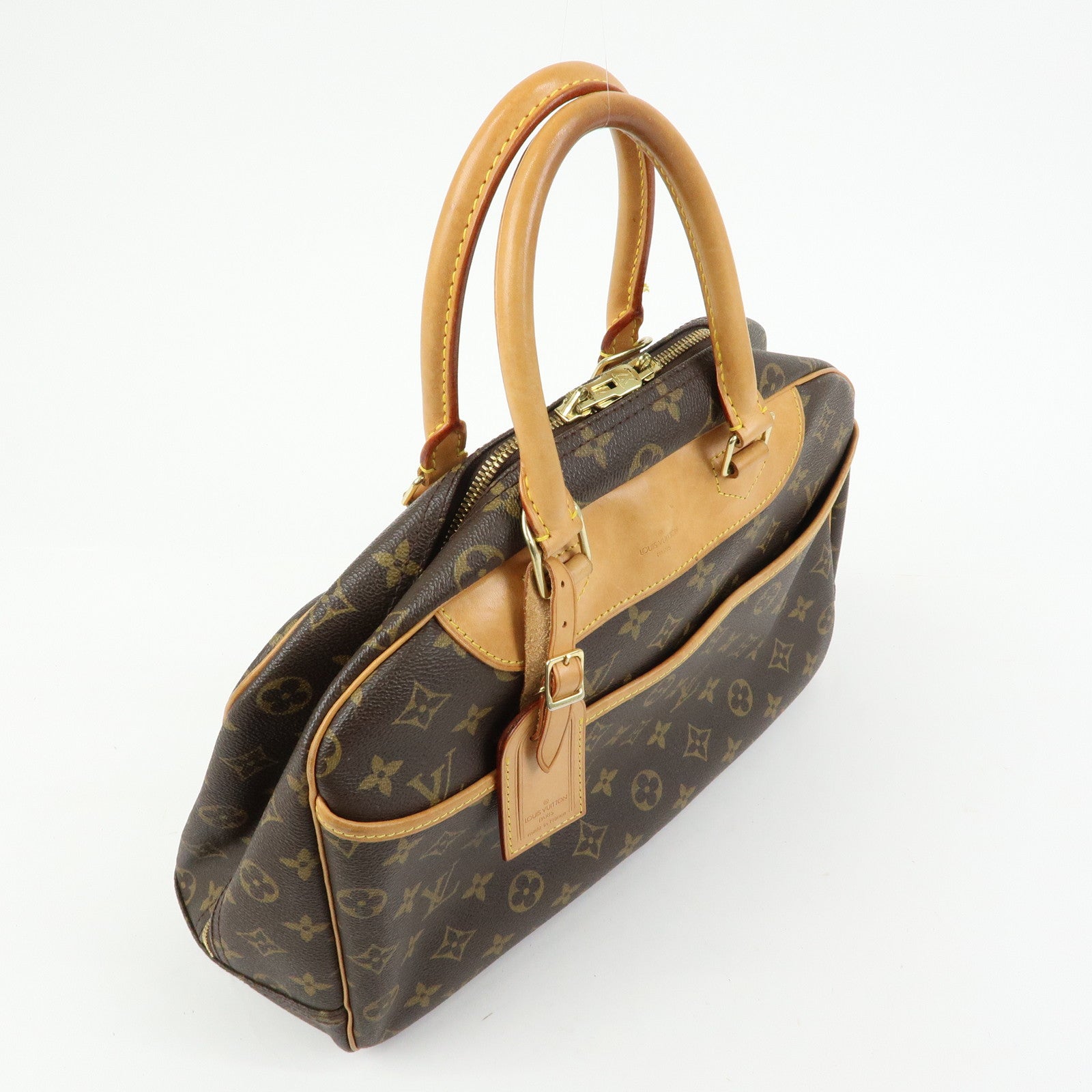 Louis Vuitton Monogram Canvas Deauville Hand Bag Brown M47270