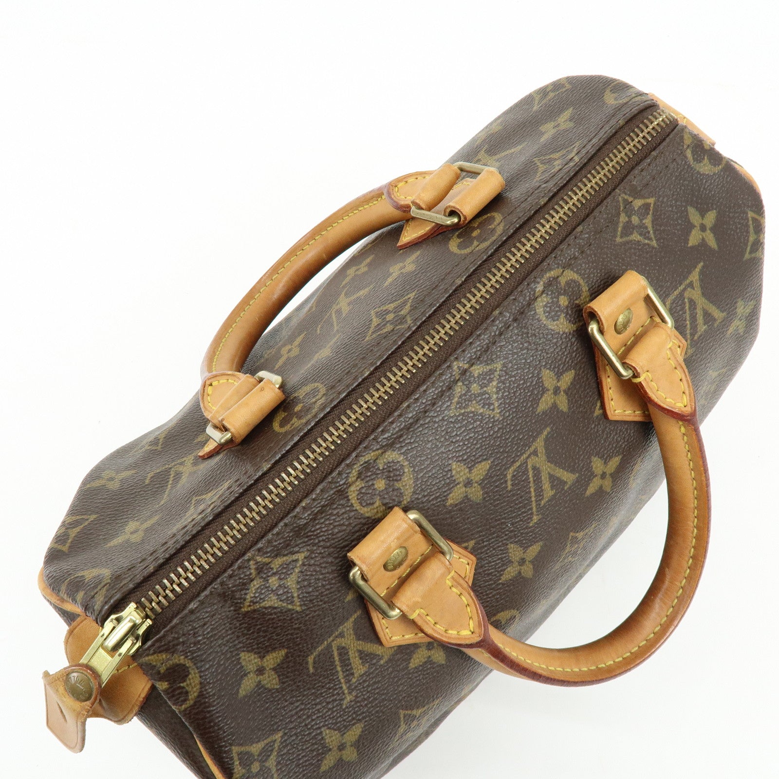 Louis Vuitton Monogram Speedy 25 Boston Bag Hand Bag Brown M41528