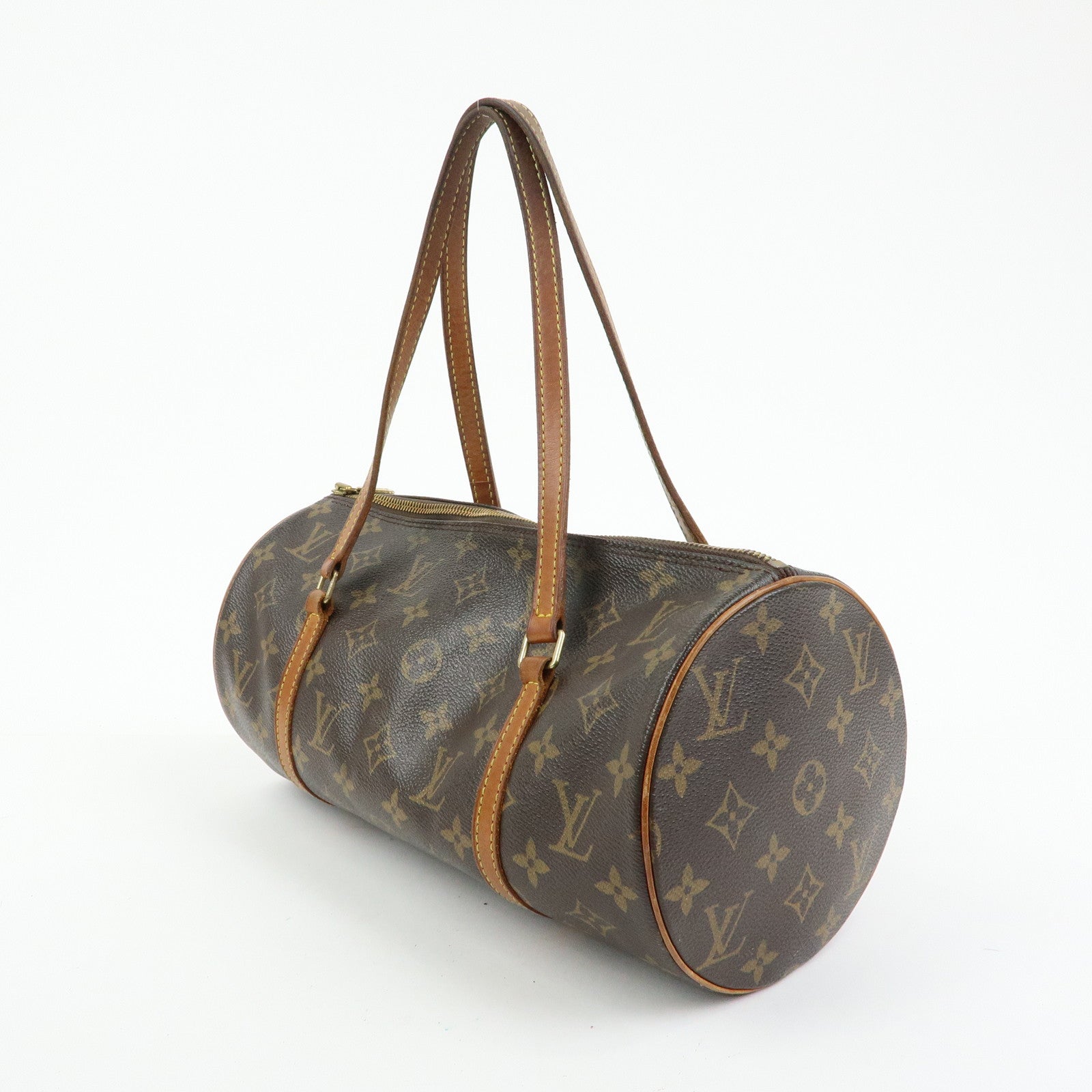 Louis Vuitton Monogram Papillon 30 Hand Bag Brown M51385