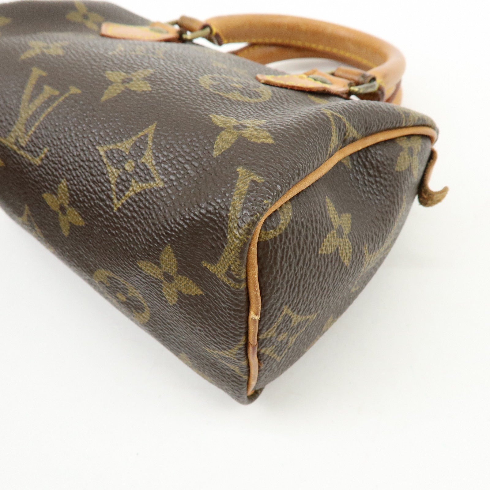 Louis Vuitton Monogram Mini Speedy Hand Bag and Strap Brown M41534 Lot
