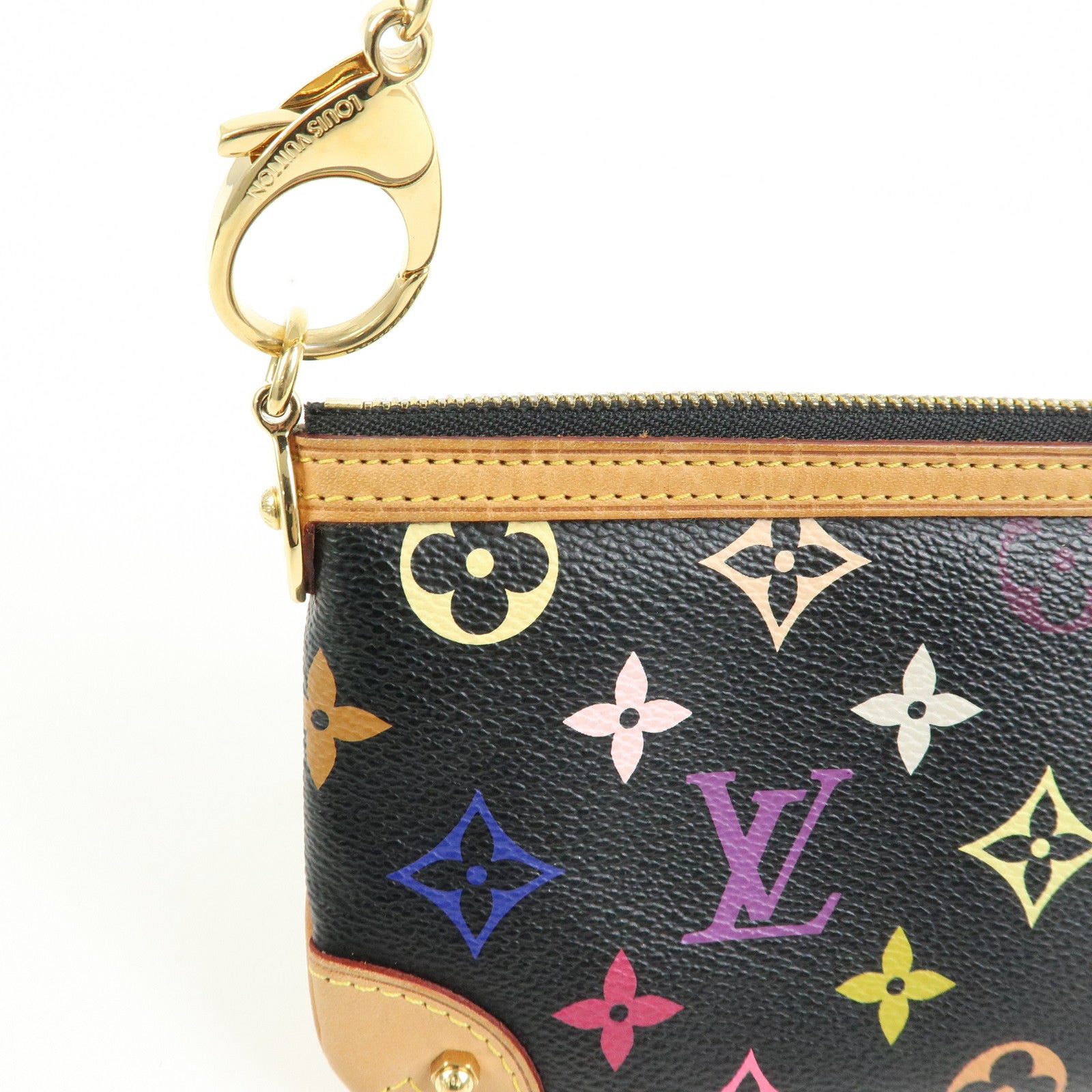 Louis Vuitton Monogram Multicolor Pochette Milla MM Pouch Noir M60097
