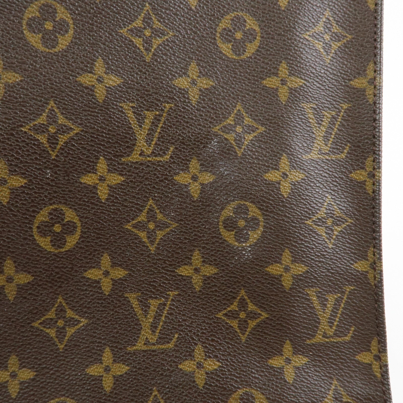 Louis Vuitton Monogram Sac Plat Tote Bag Hand Bag Brown M51140