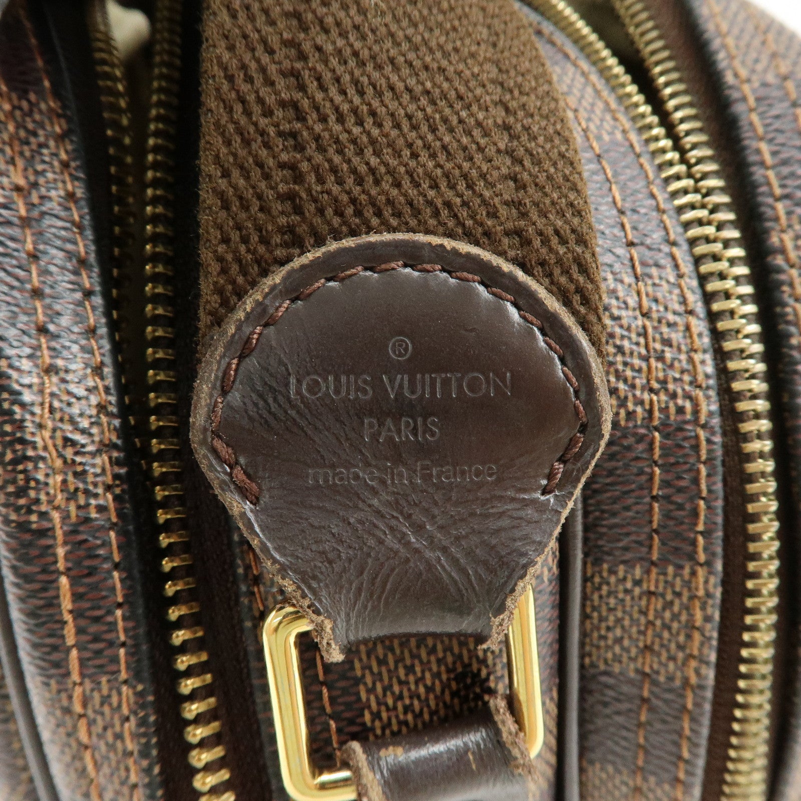 Louis Vuitton Damier Ebene Reporter PM SPO Shoulder Bag Brown M45253