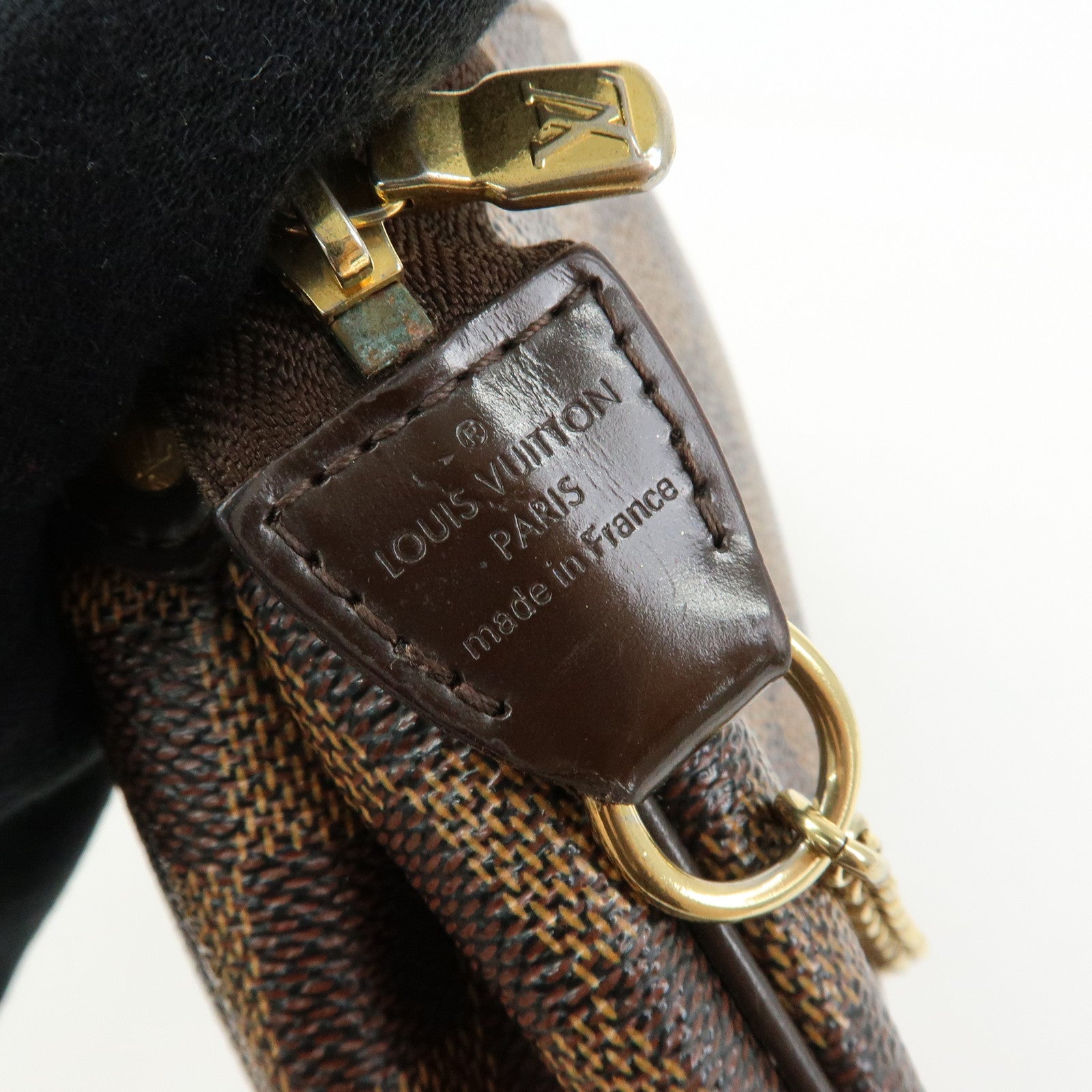 Louis Vuitton Damier Ebene Eva 2Way Hand Bag Chain Shoulder Bag N55213