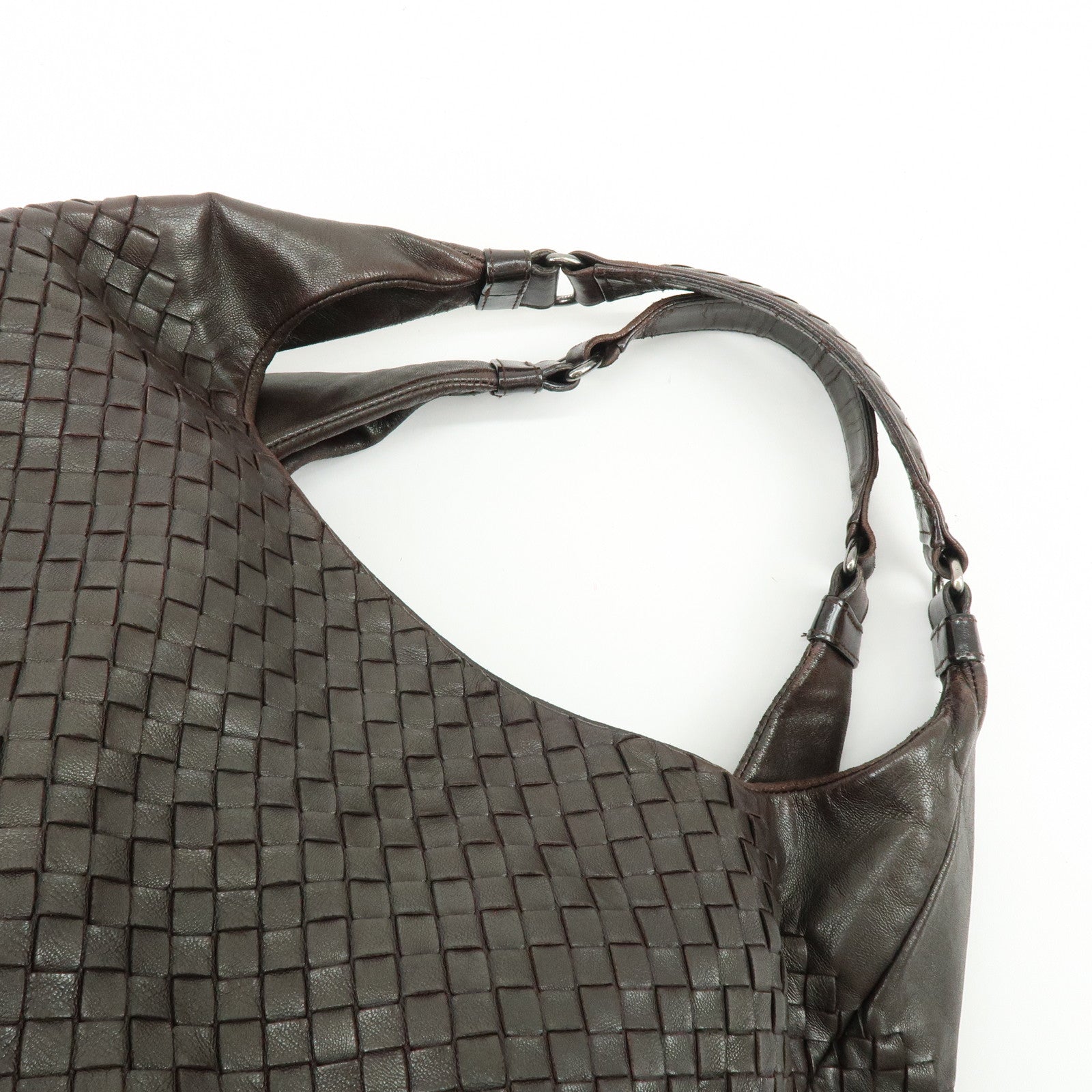 BOTTEGA VENETA Intrecciato Campana Leather Shoulder Bag 124864