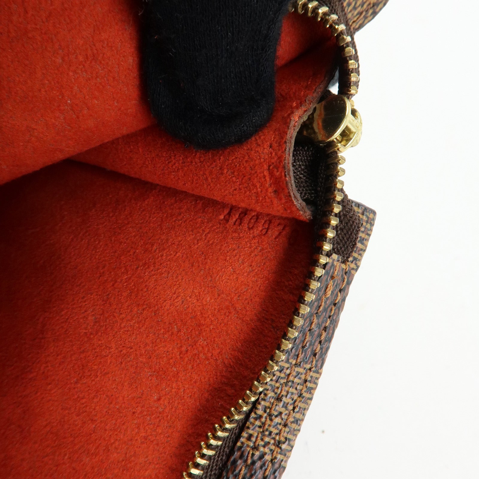 Louis Vuitton Damier Ebene Canvas Leather Pouch for Marais Bag Brown