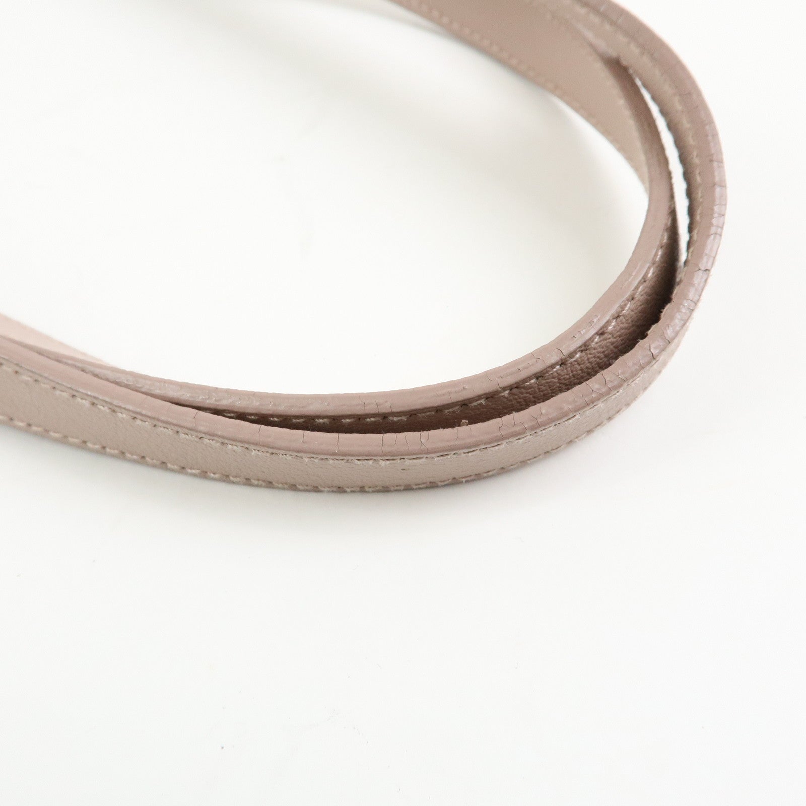 SAINT LAURENT PARIS Casandra Leather Tote Bag Shoulder Bag Pink Beige
