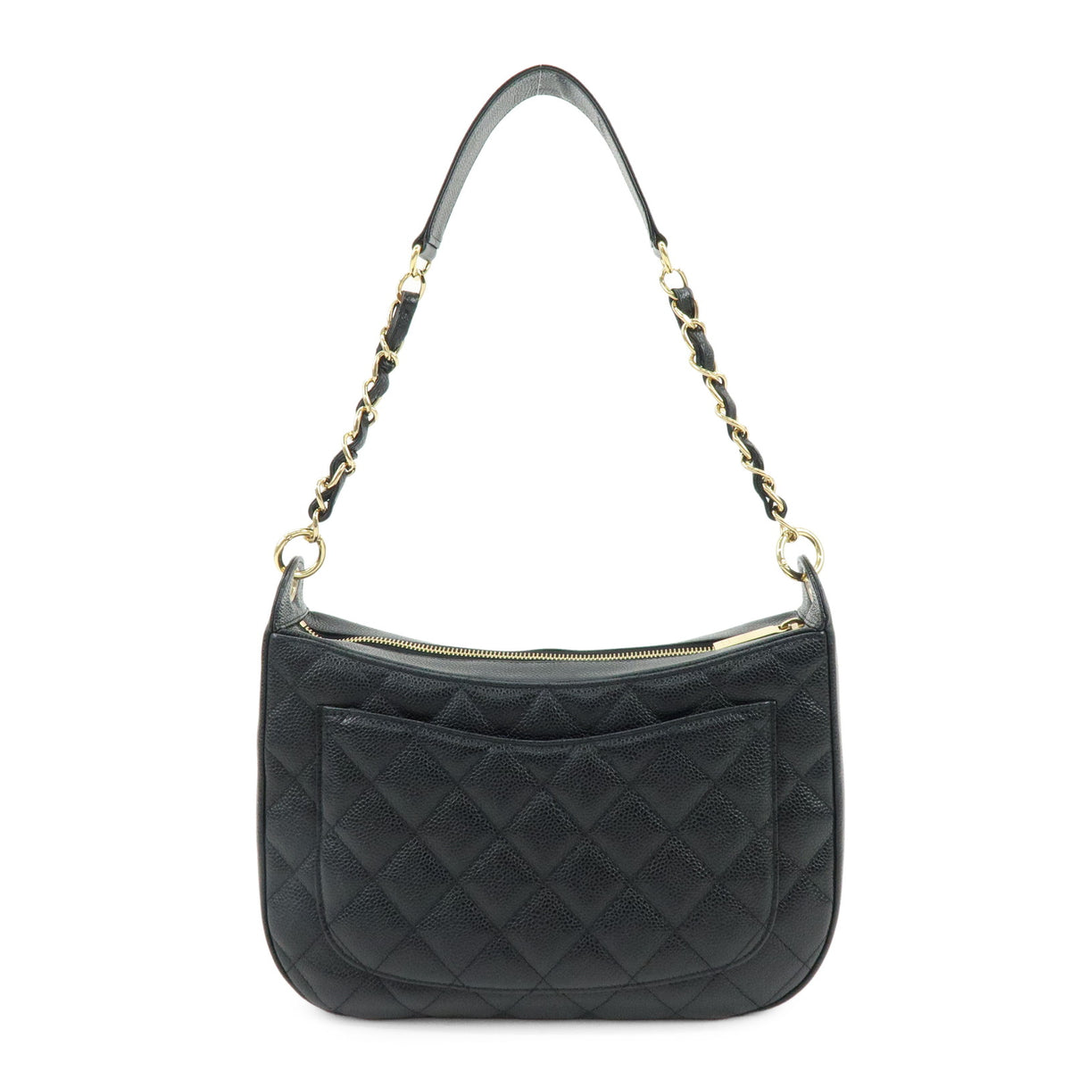 CHANEL COCO Mark Caviarskin Chain Shoulder Bag Black A20993