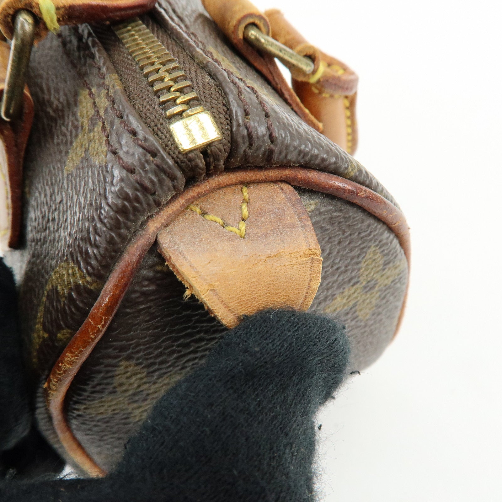 Louis Vuitton Monogram Canvas Mini Speedy Hand Bag & Strap M41534