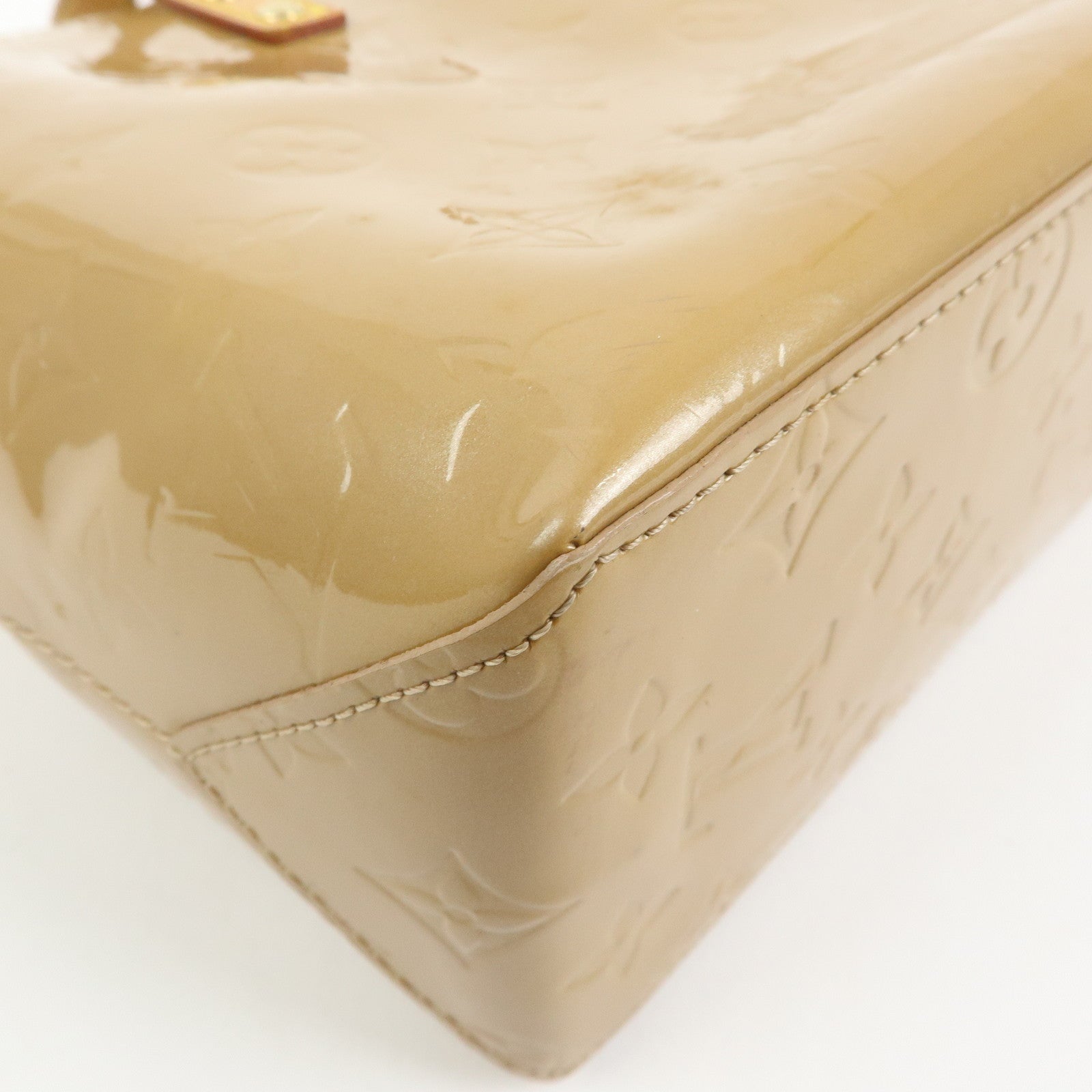 Louis Vuitton Monogram Vernis Reade PM Leather Hand Bag Noisette M91334