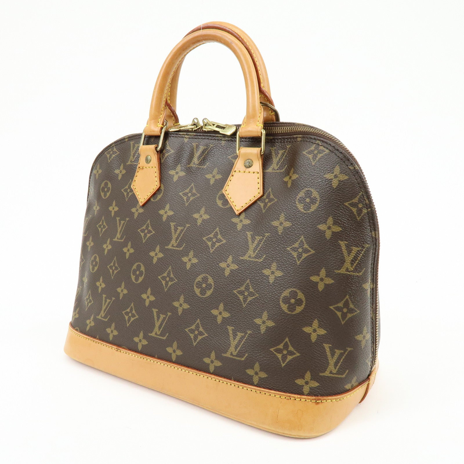 Louis Vuitton Monogram Alma Hand Bag Brown Brown M51130