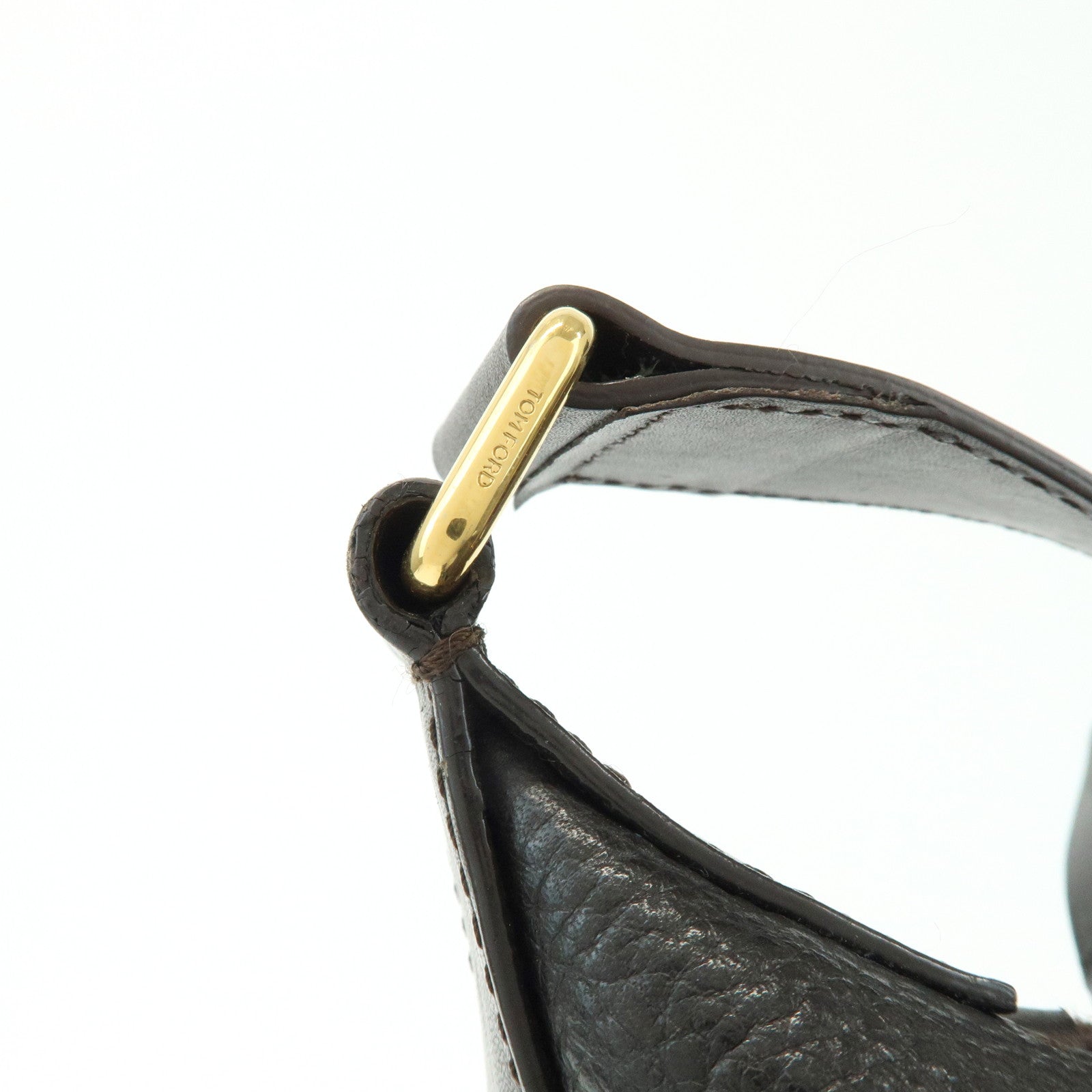 TOM FORD Leather Shoulder Bag Crossbody Bag Black