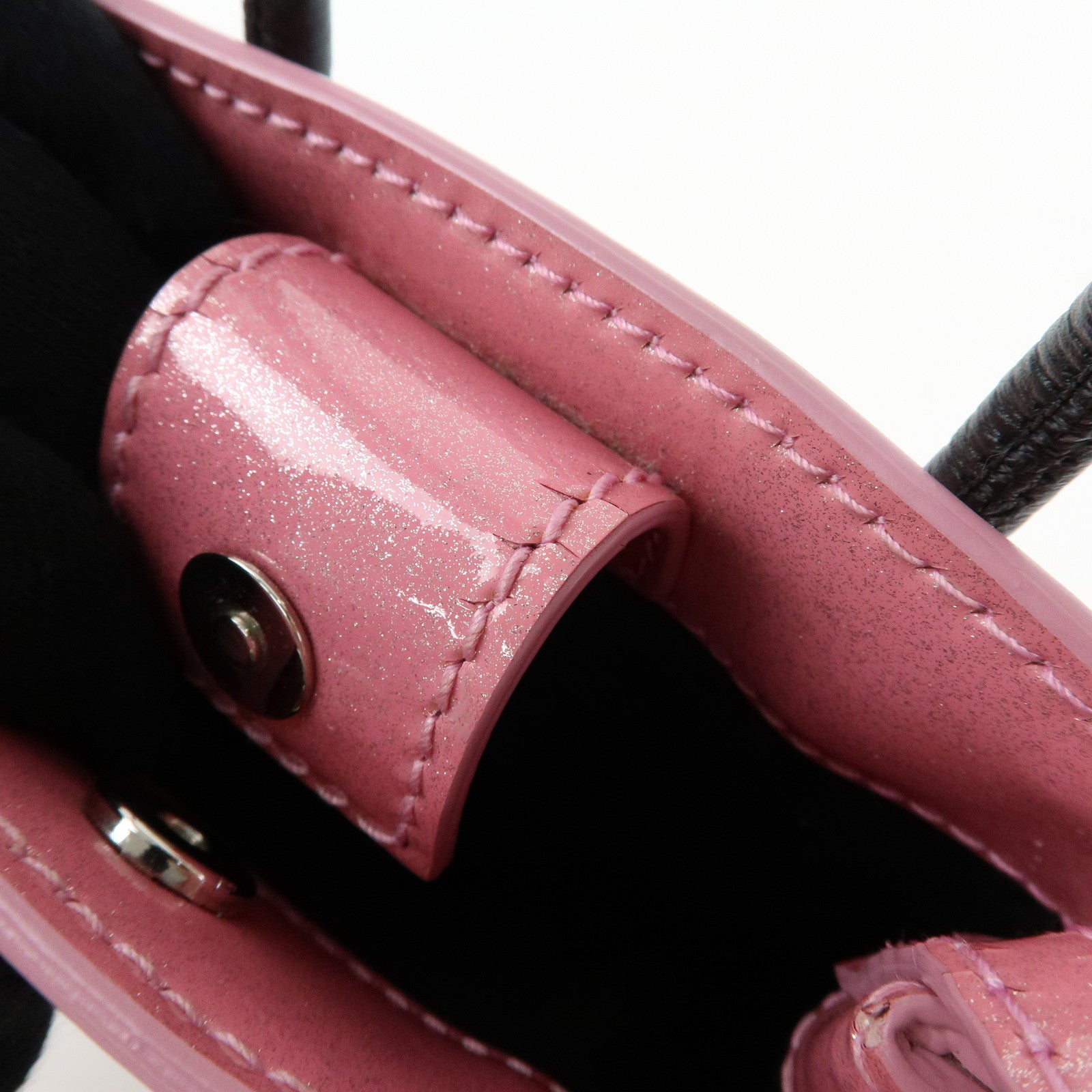 BALENCIAGA Patent Leather Shopping Phone Holder 2Way Bag Pink 593826