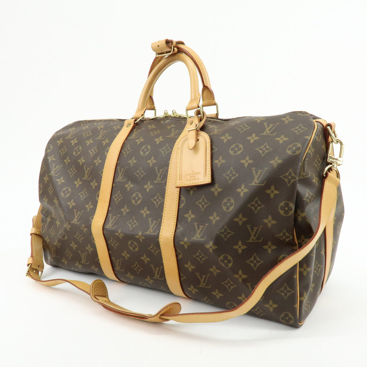Louis Vuitton Monogram Keep All Bandouliere 50 Boston Bag M41416