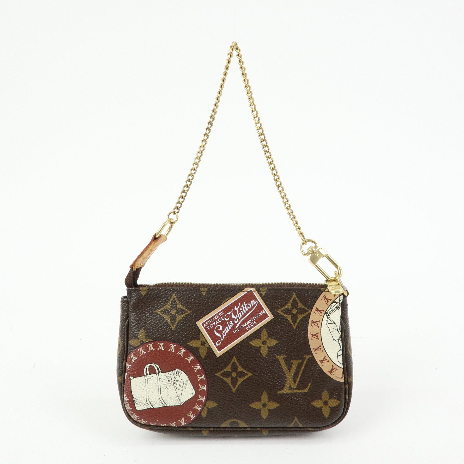 Louis Vuitton Monogram Mini Pochette Accessoire Patch Brown M95804