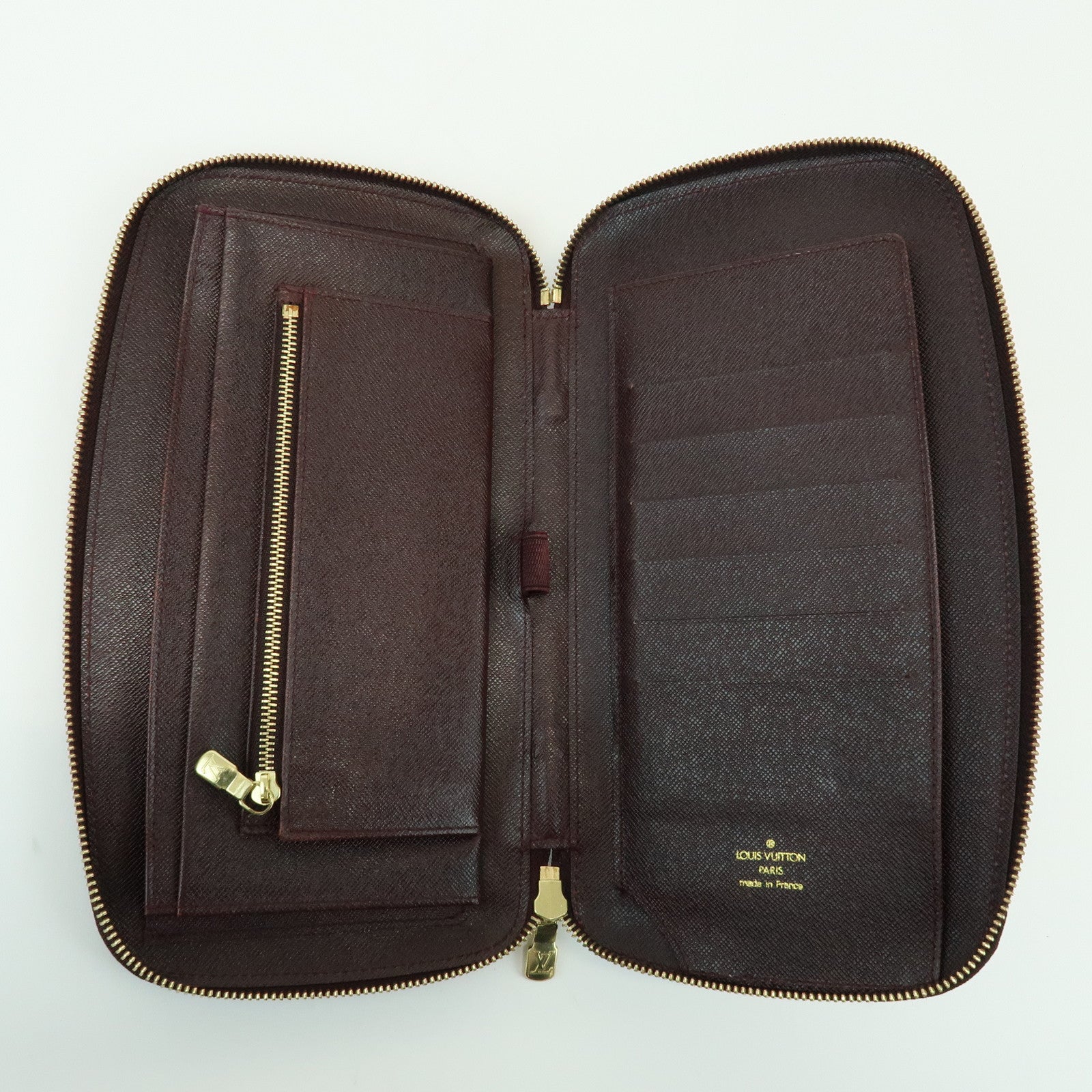 Louis Vuitton Taiga Leather Organizer Atoll Acajou M30656