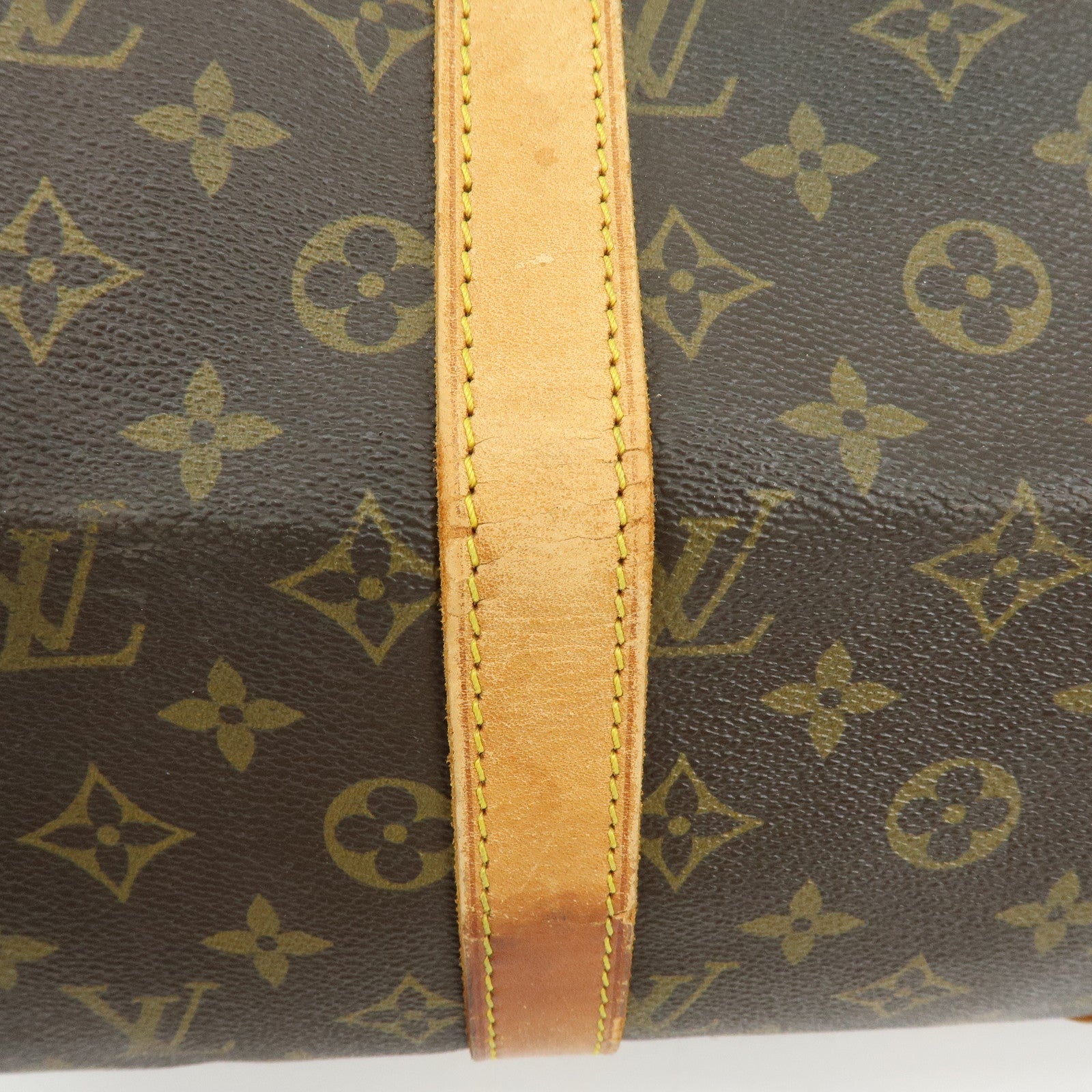 Louis Vuitton Monogram Keep All Bandouliere 45 Boston Bag Brown M41418