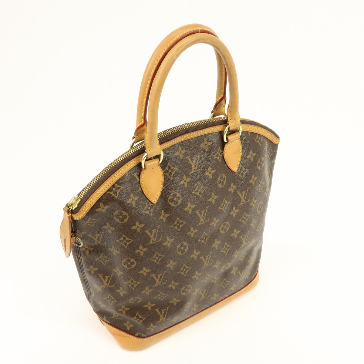 Louis Vuitton Monogram Lockit Vertical Hand Bag Brown M40103