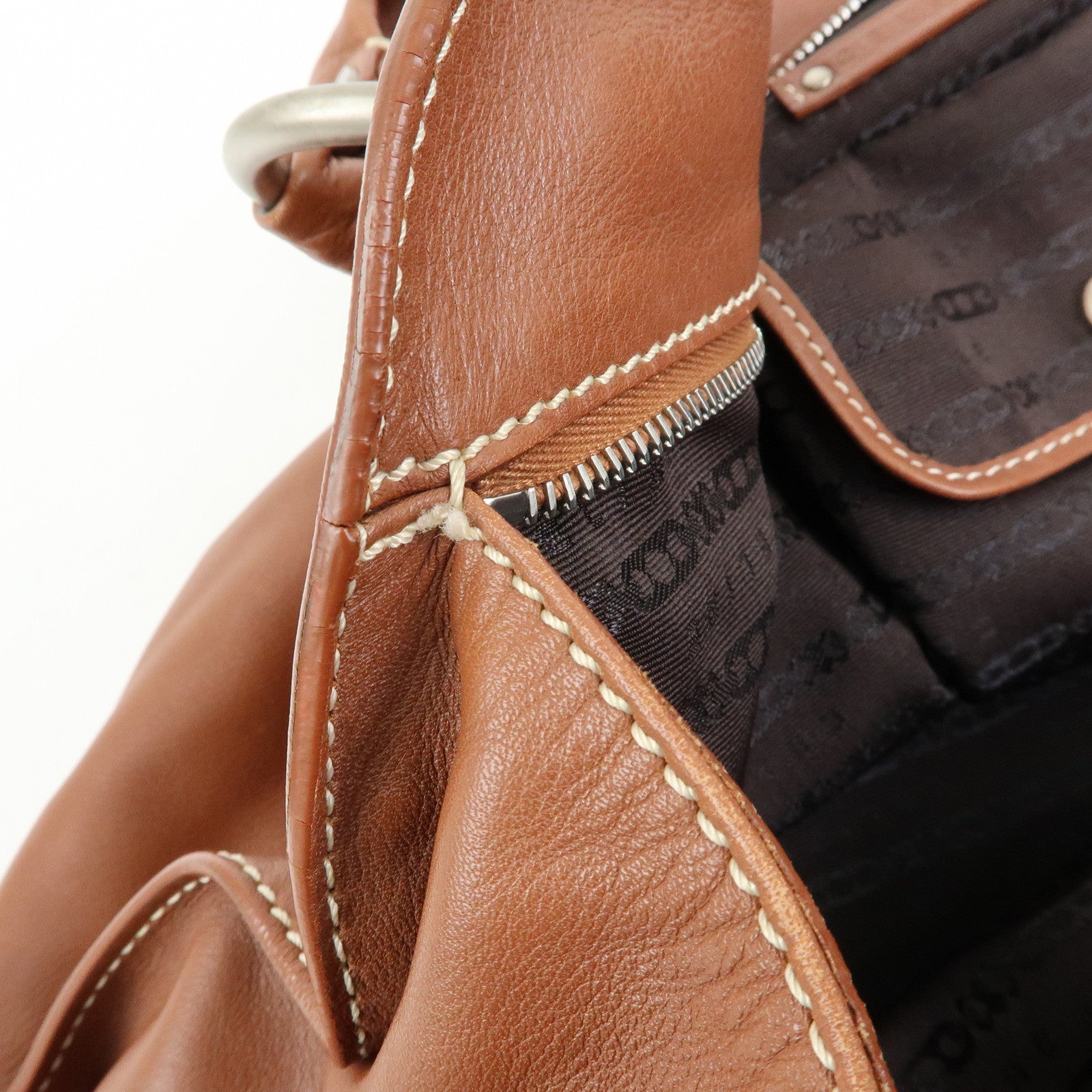 CELINE Bittersweet Leather Shoulder Bag Hand Bag Brown