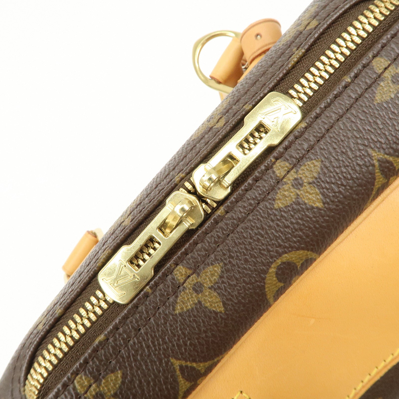 Louis Vuitton Monogram Deauville Hand Bag Brown M47270 Used
