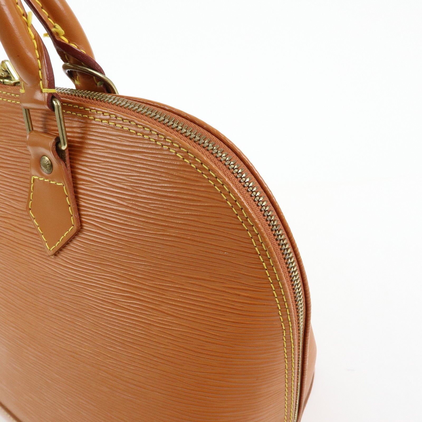 Louis Vuitton Epi Alma PM Leather Hand Bag Zipang Gold M52148
