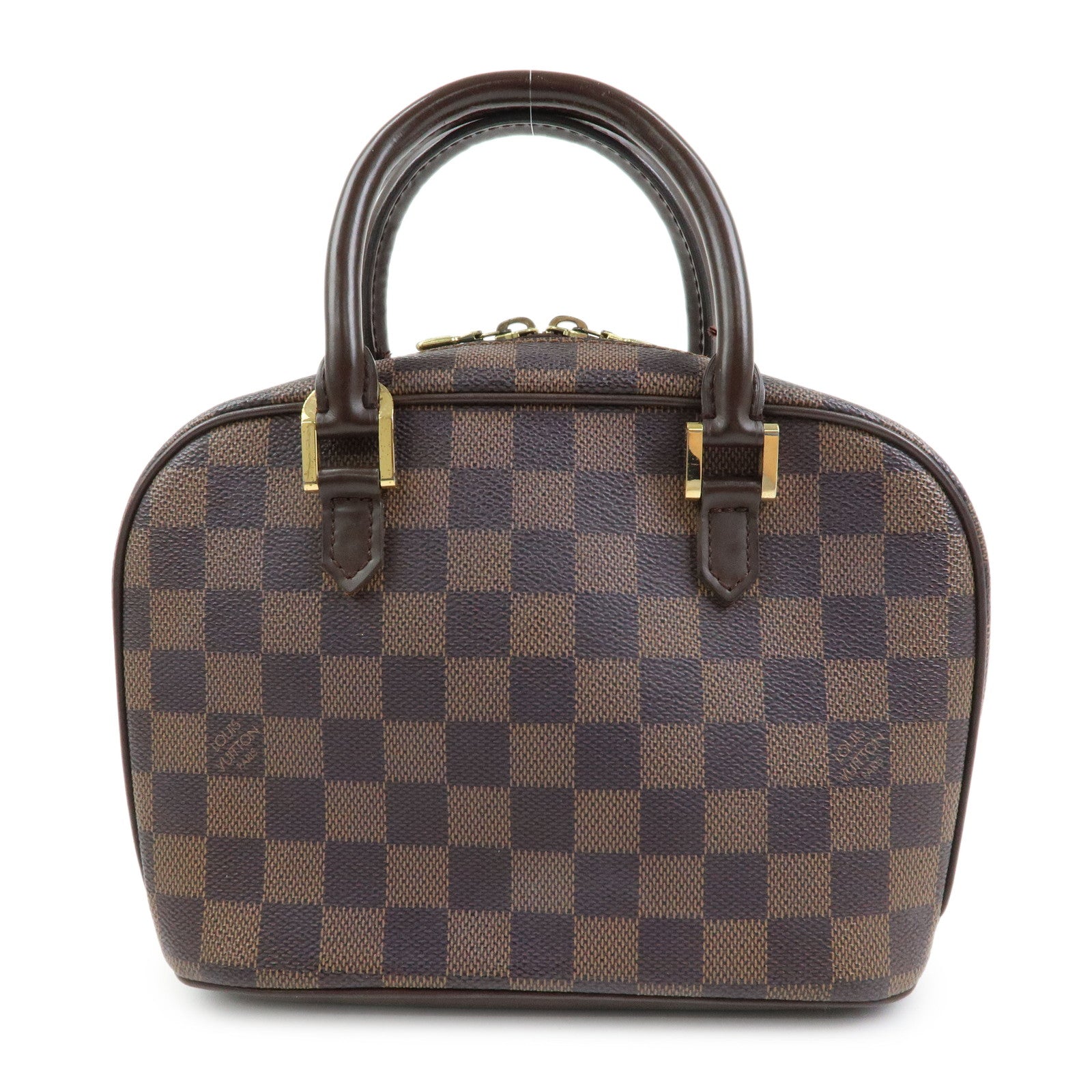 Louis Vuitton Saria Mini Damier Ebene Canvas Leather Hand Bag N51286