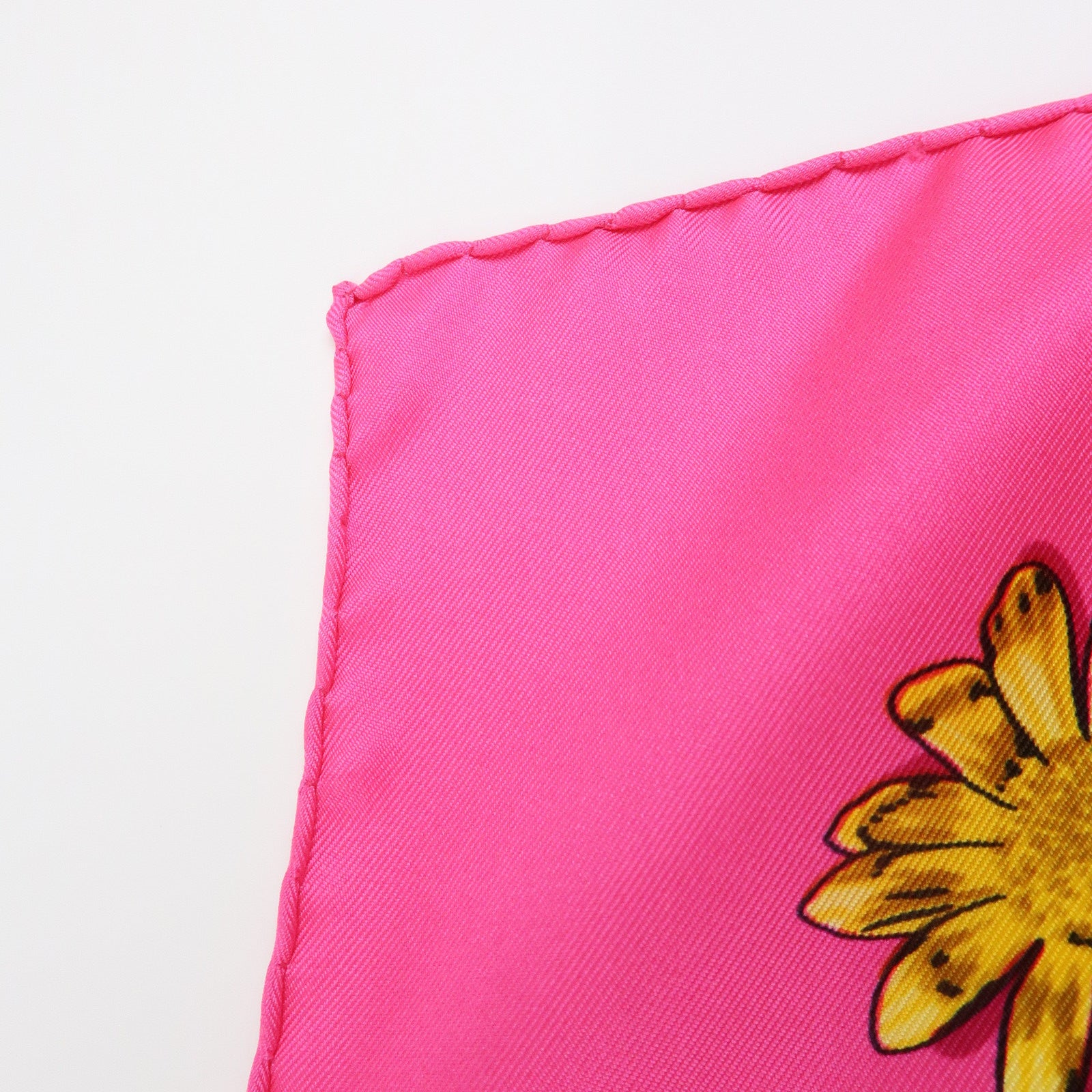 HERMES Carre 90 Silk 100% Scarf Clips Pink Gold