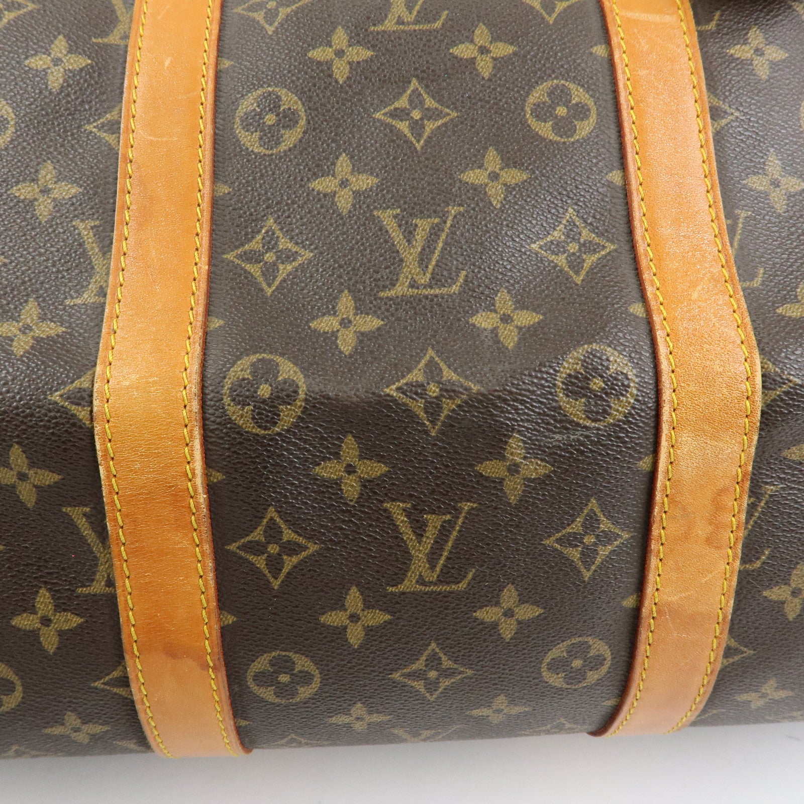 Louis Vuitton Keep All Bandouliere 55 Boston Bag Hand Bag Brown M41414