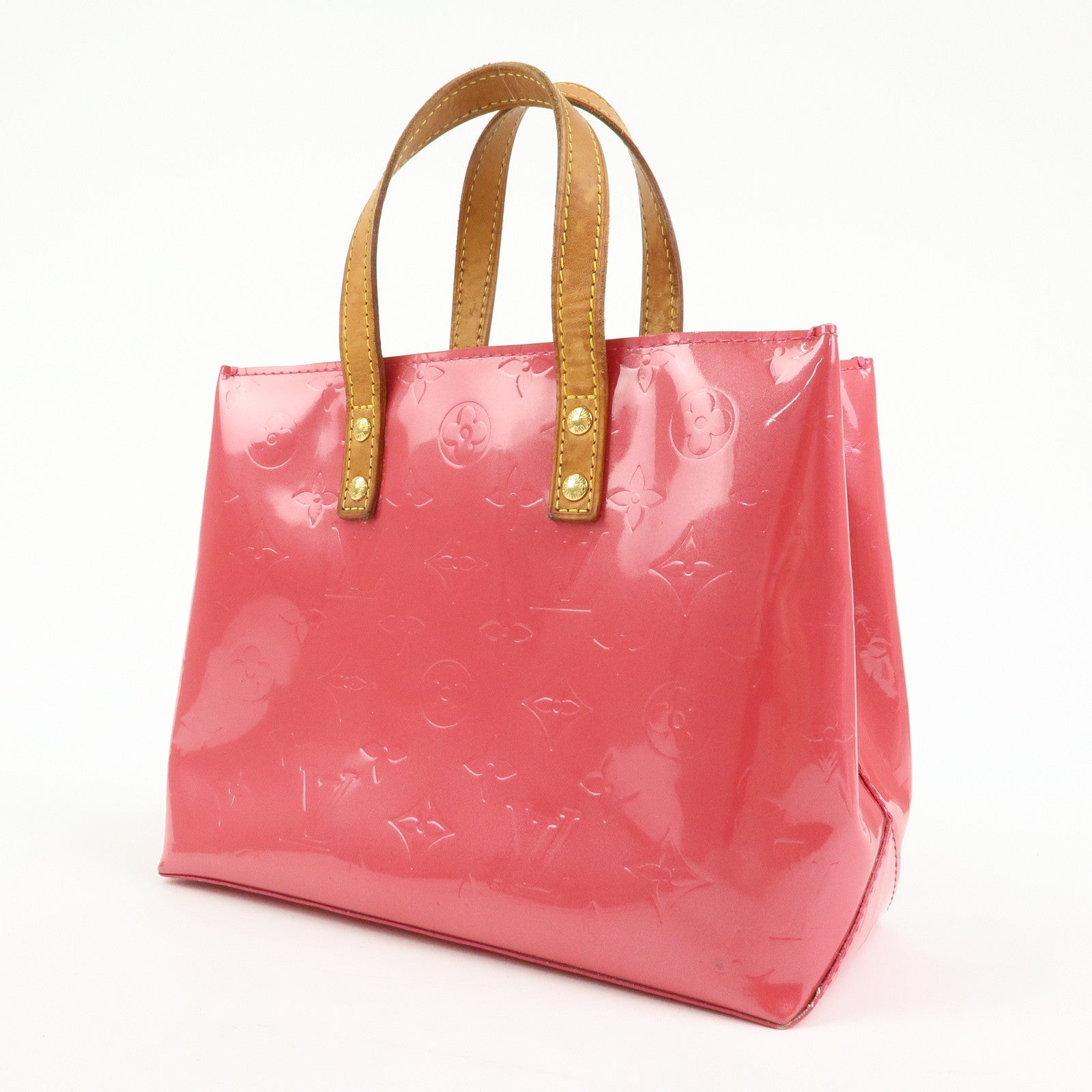 Louis Vuitton Monogram Vernis Reade PM Hand Bag Framboise M9132F