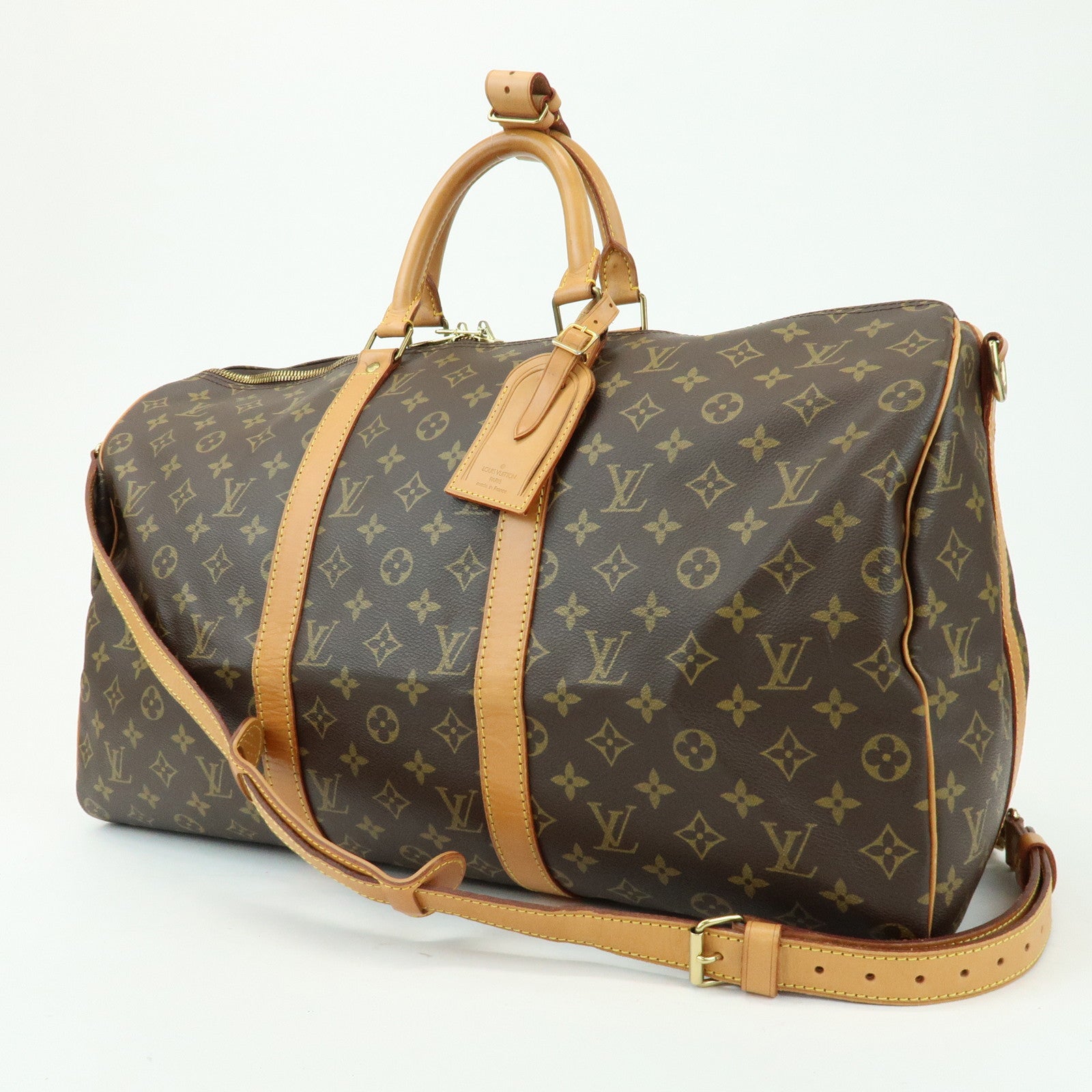 Louis Vuitton Monogram Keep All Bandouliere 50 Boston Bag M41416