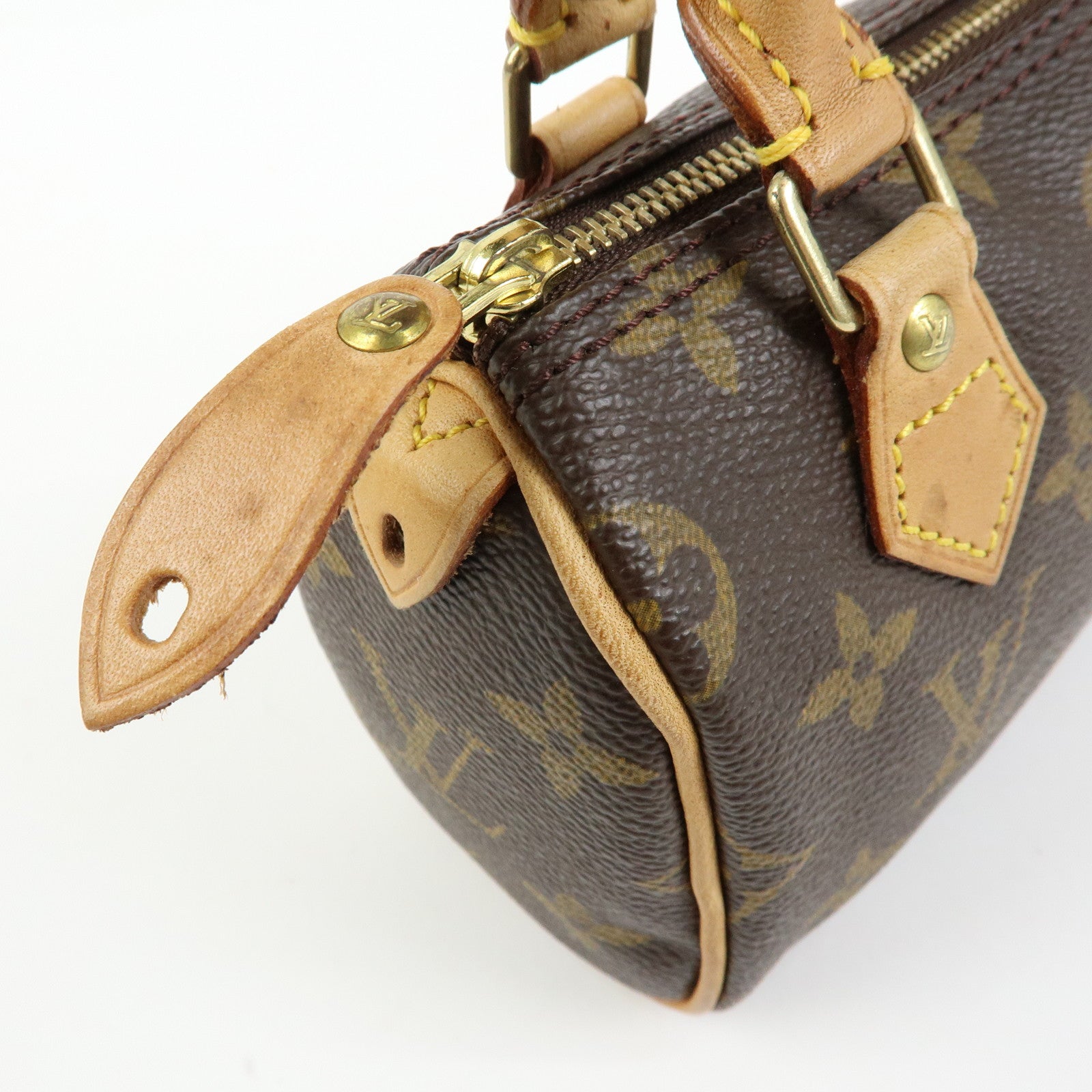 Louis Vuitton Monogram Canvas Mini Speedy Hand Bag Brown M41534