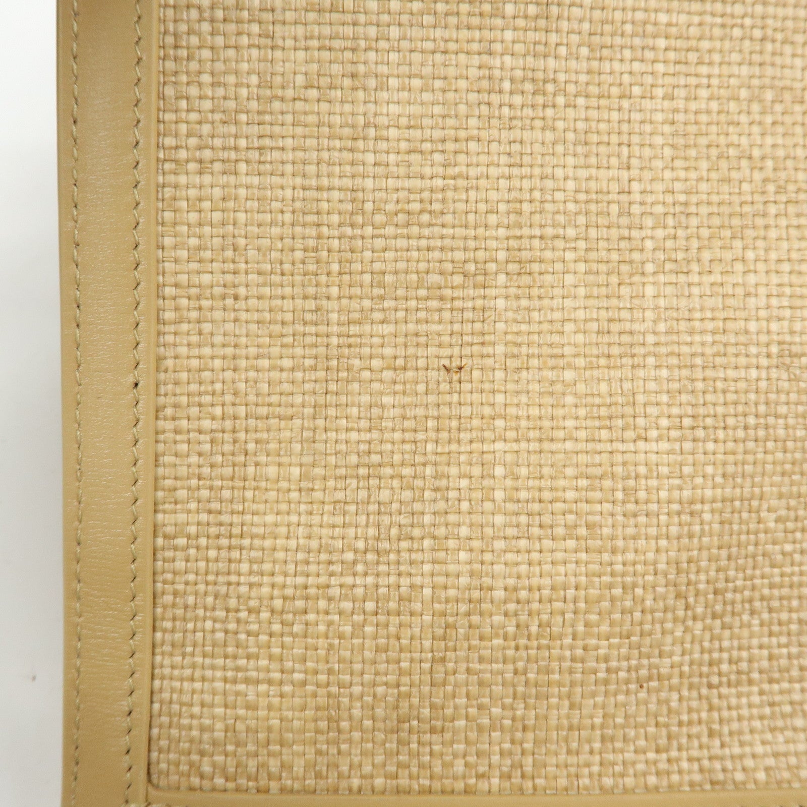 SAINT LAURENT PARIS Uptown Pouch Straw Leather Clutch Bag 565739
