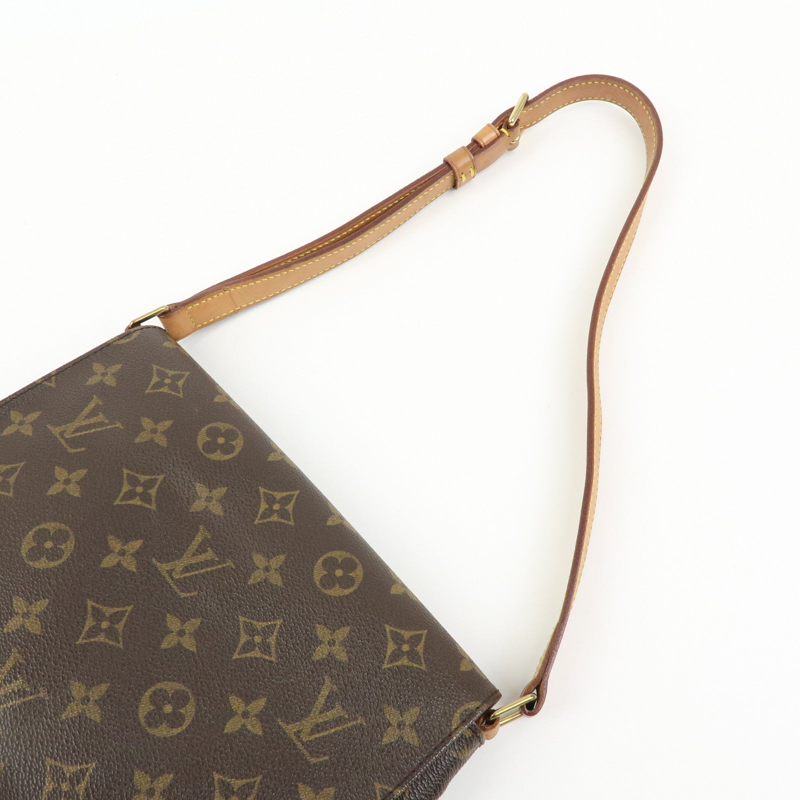 Louis Vuitton Monogram Musette Tango Short Shoulder Bag Brown M51257