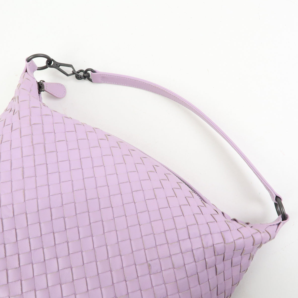 BOTTEGA VENETA Intrecciato Leather Shoulder Bag Lavender 239988