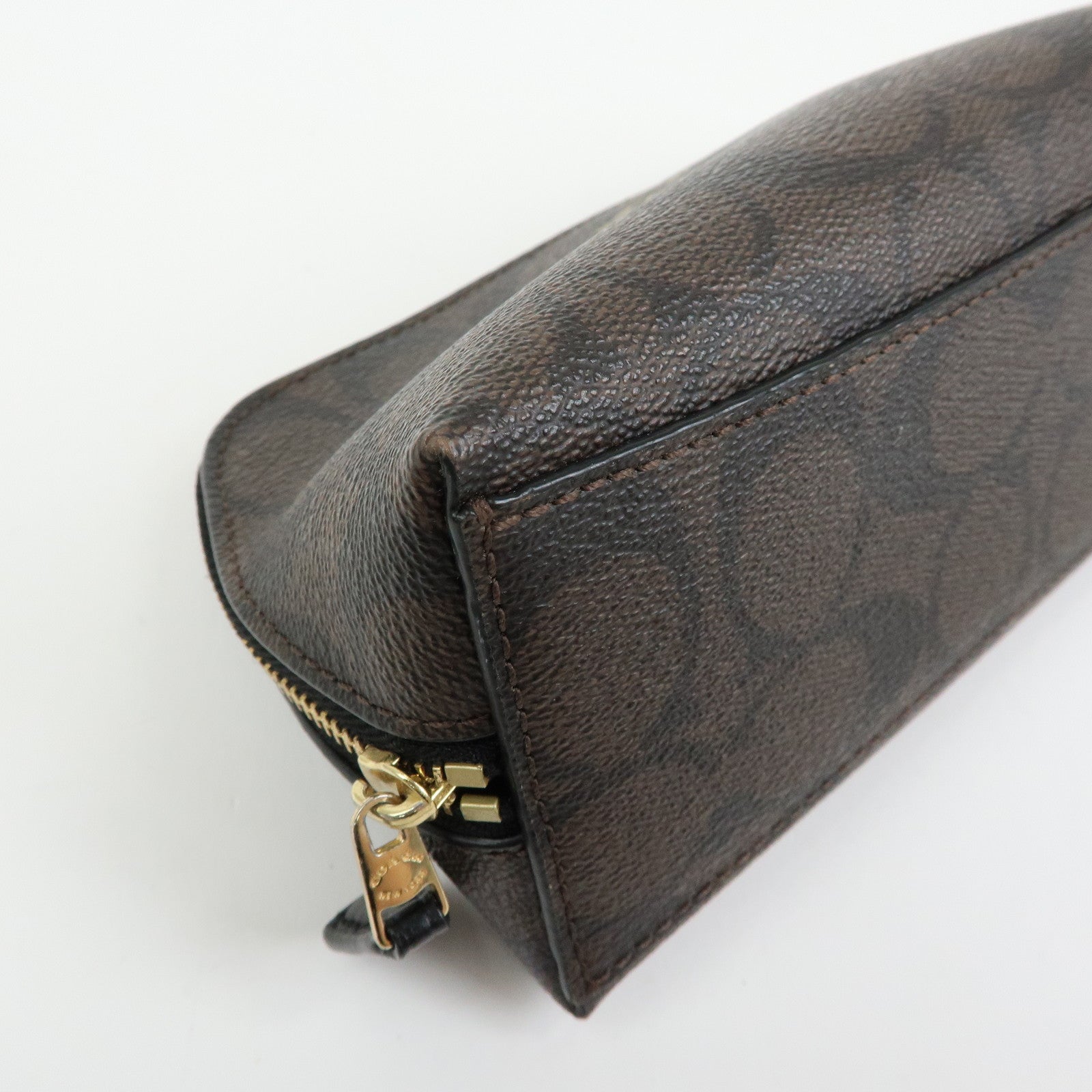 COACH Set of 2 Signature PVC Leather Shoulder Bag Cosmetic Pouch
