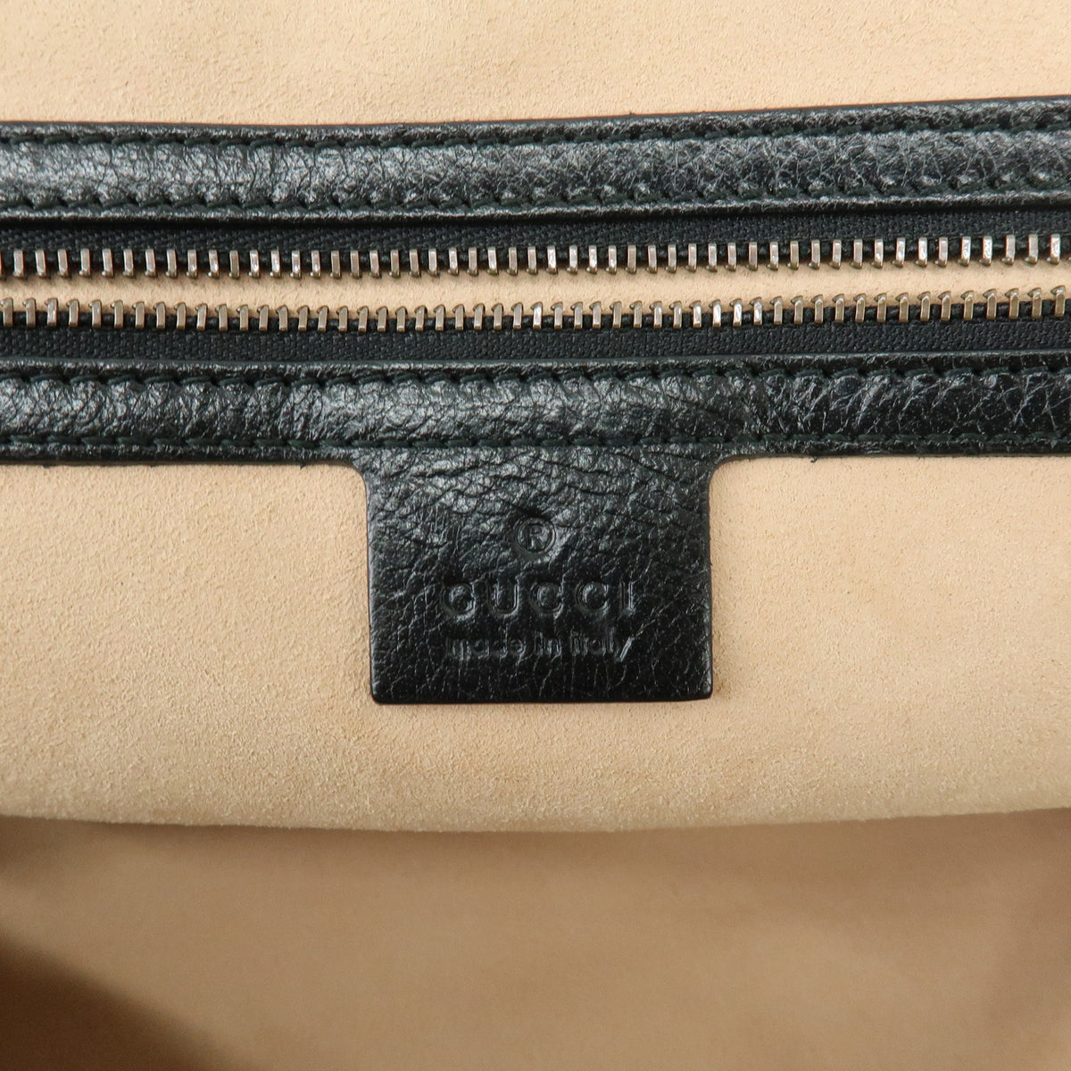 GUCCI Rebelle Double G Leather 2Way Bag Hand Shoulder Bag Black 516459
