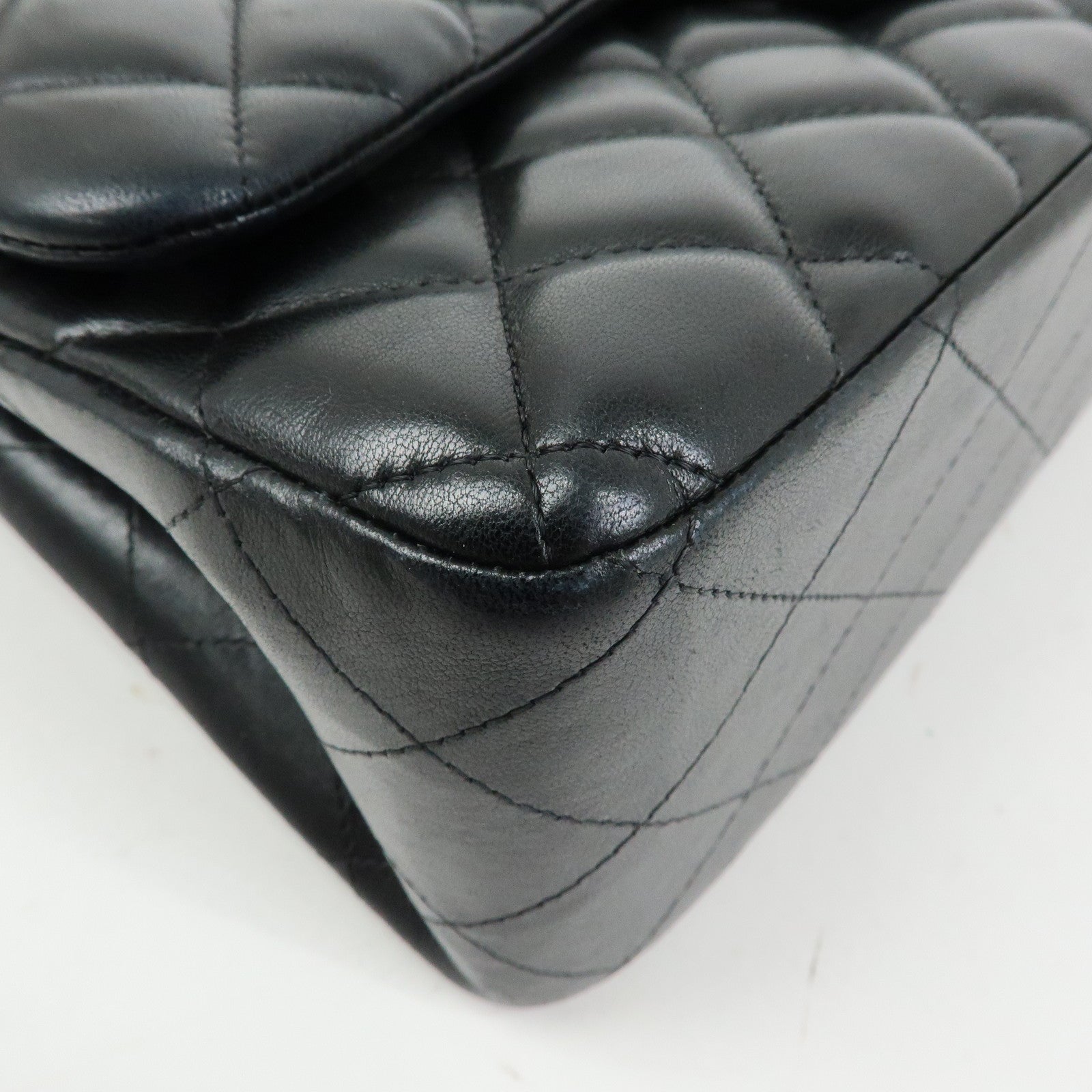 CHANEL Matelasse 30 W Flap Lamb Skin Chain Shoulder Bag A58600