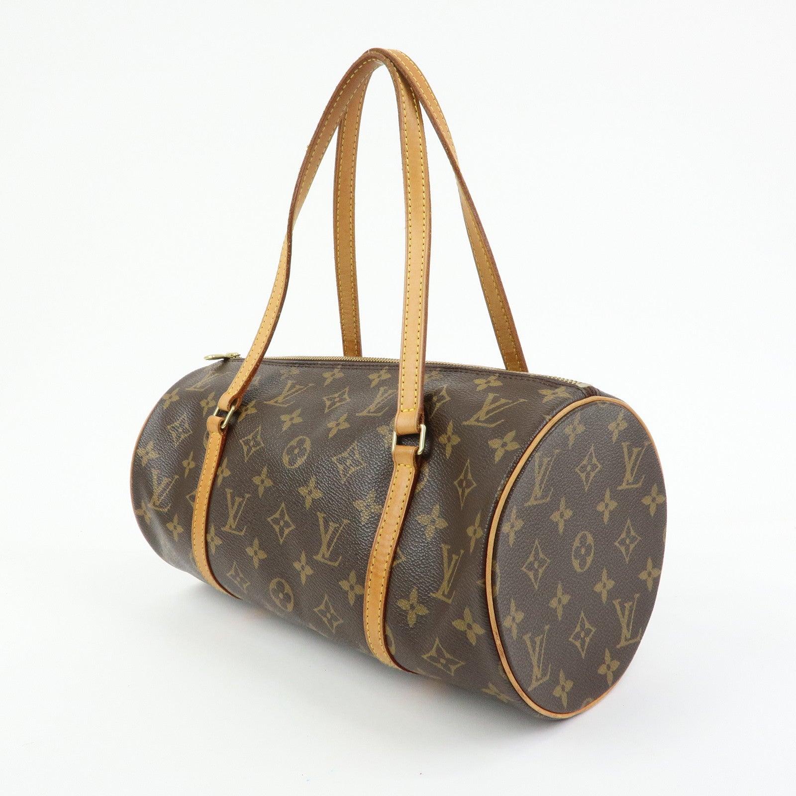 Louis Vuitton Monogram Papillon 30 Hand Bag Brown M51385