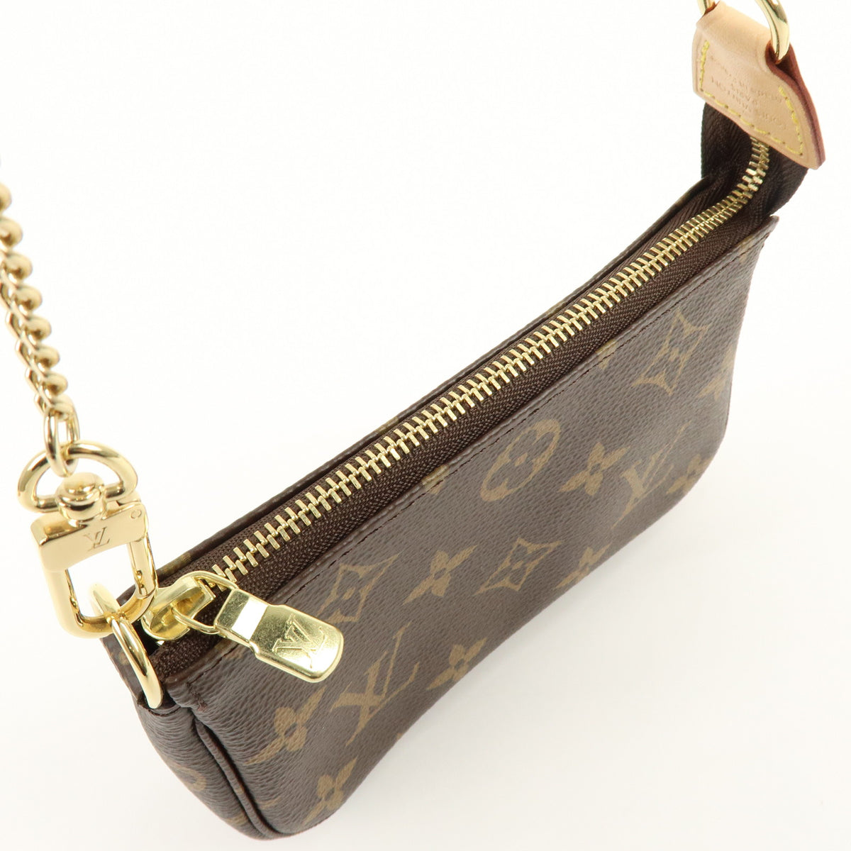 Louis Vuitton Monogram Mini Pochette Accessoires Hand Bag Bown M58009