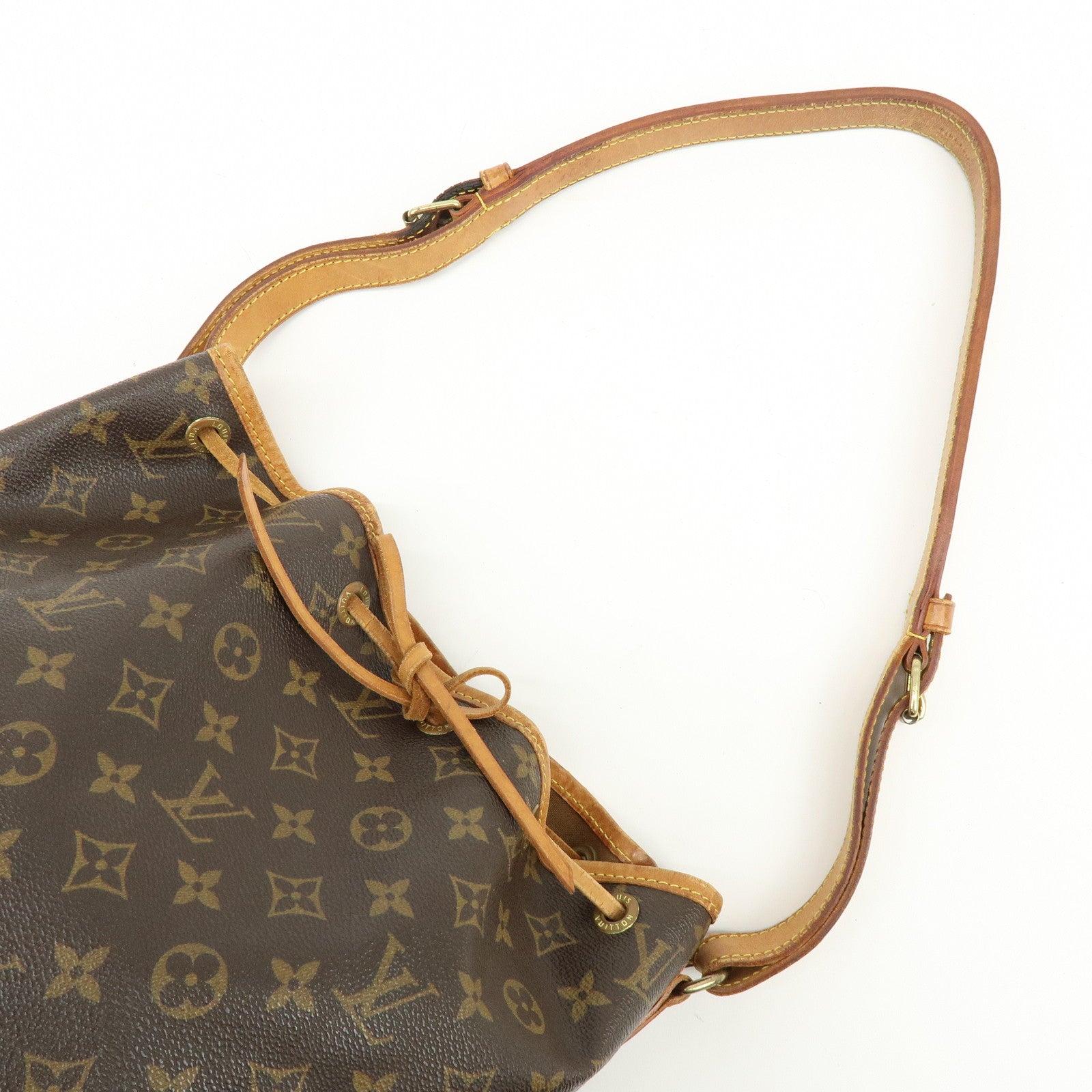 Louis Vuitton Monogram Canvas Petit Noe Shoulder Bag Brown M42226