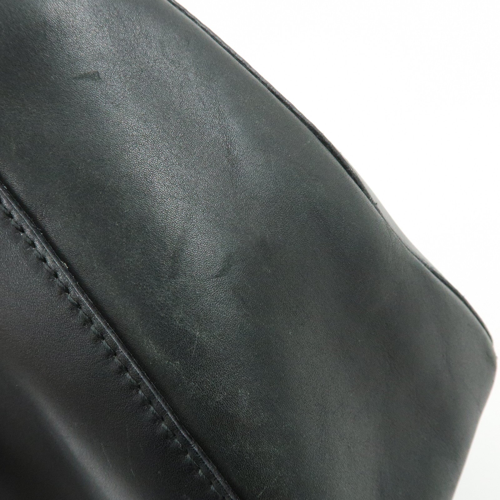GUCCI Leather Tote Bag Shoulder Bag Hand Bag Black 94898