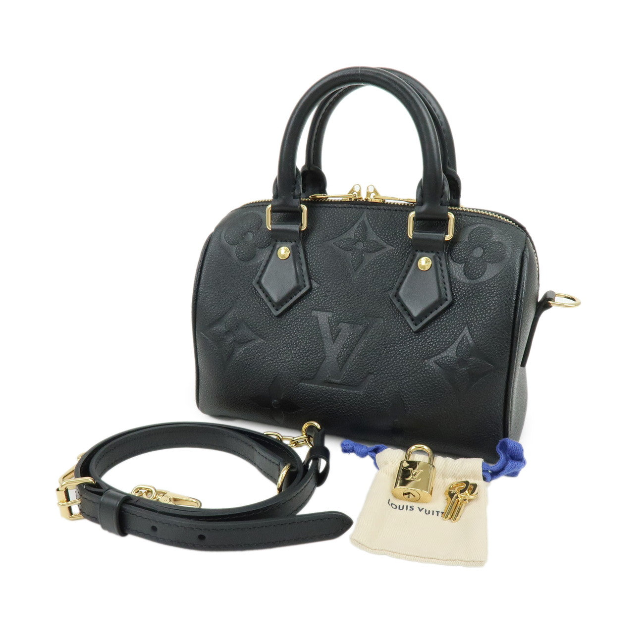 Louis Vuitton Monogram Empreinte Speedy Bandouliere 20 2Way Bag M58953